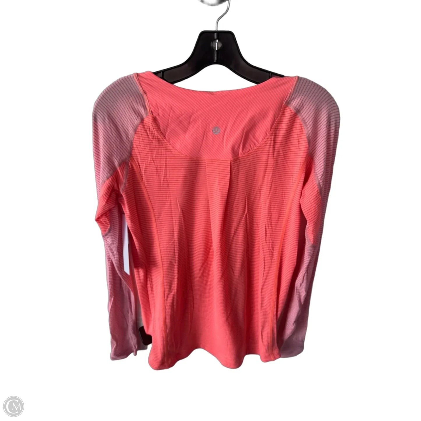 Athletic Top Long Sleeve Crewneck By Lululemon In Orange, Size: S