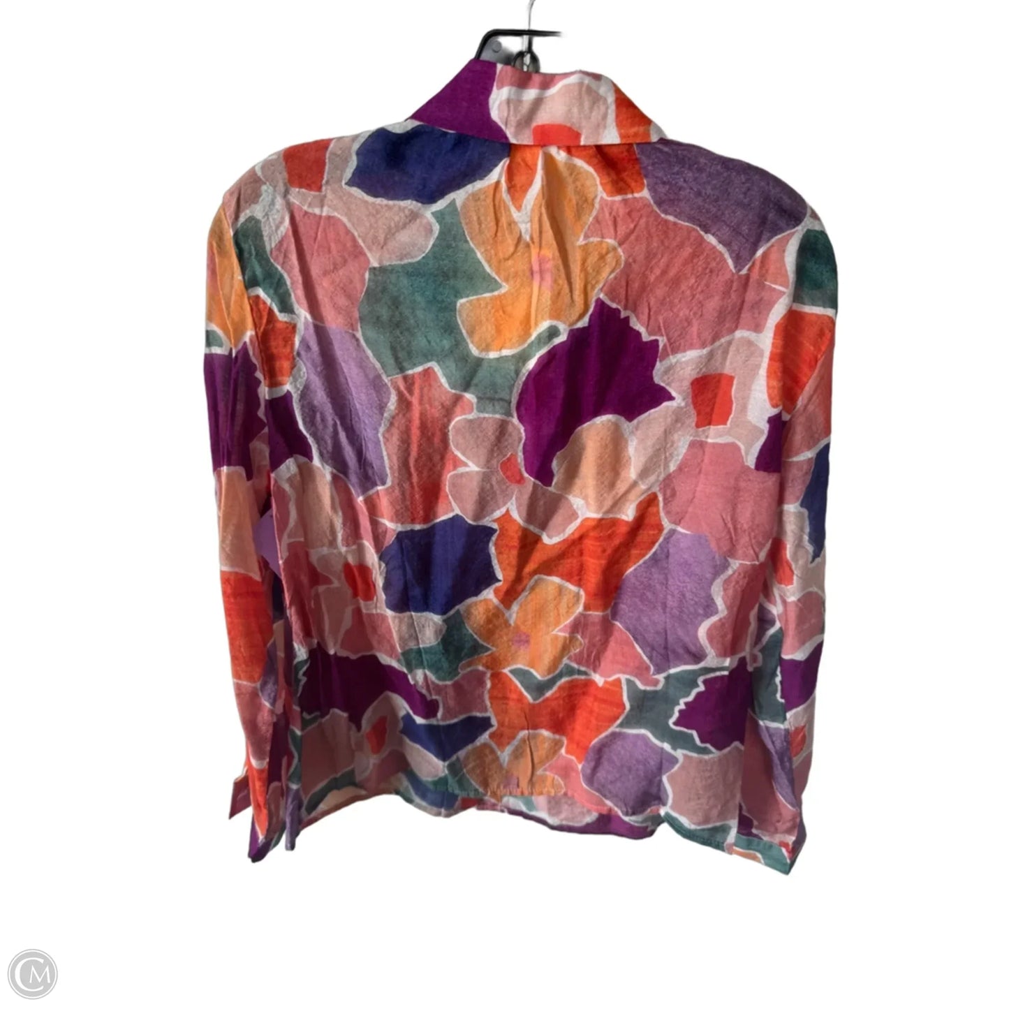 Top Long Sleeve By Clothes Mentor In Orange & Pink, Size: L