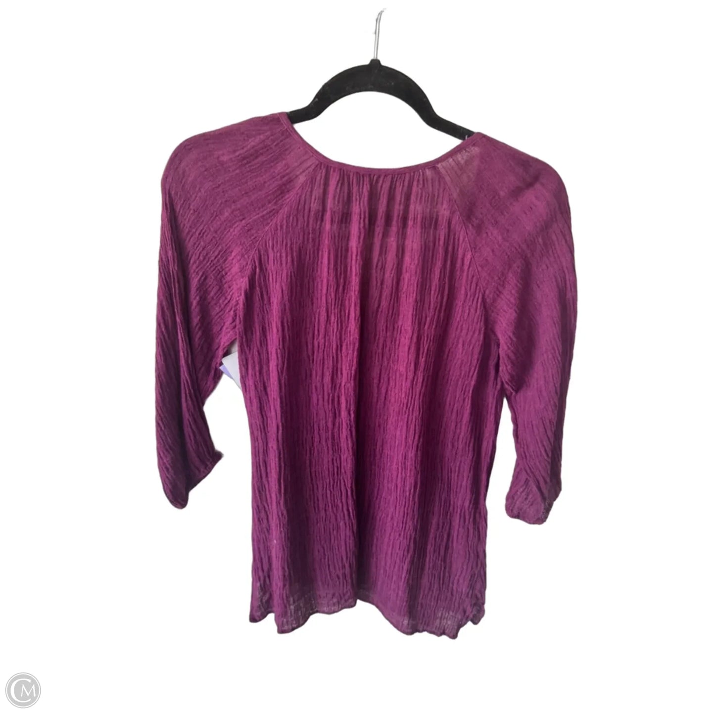 Top 3/4 Sleeve By Soft Surroundings In Purple, Size: S