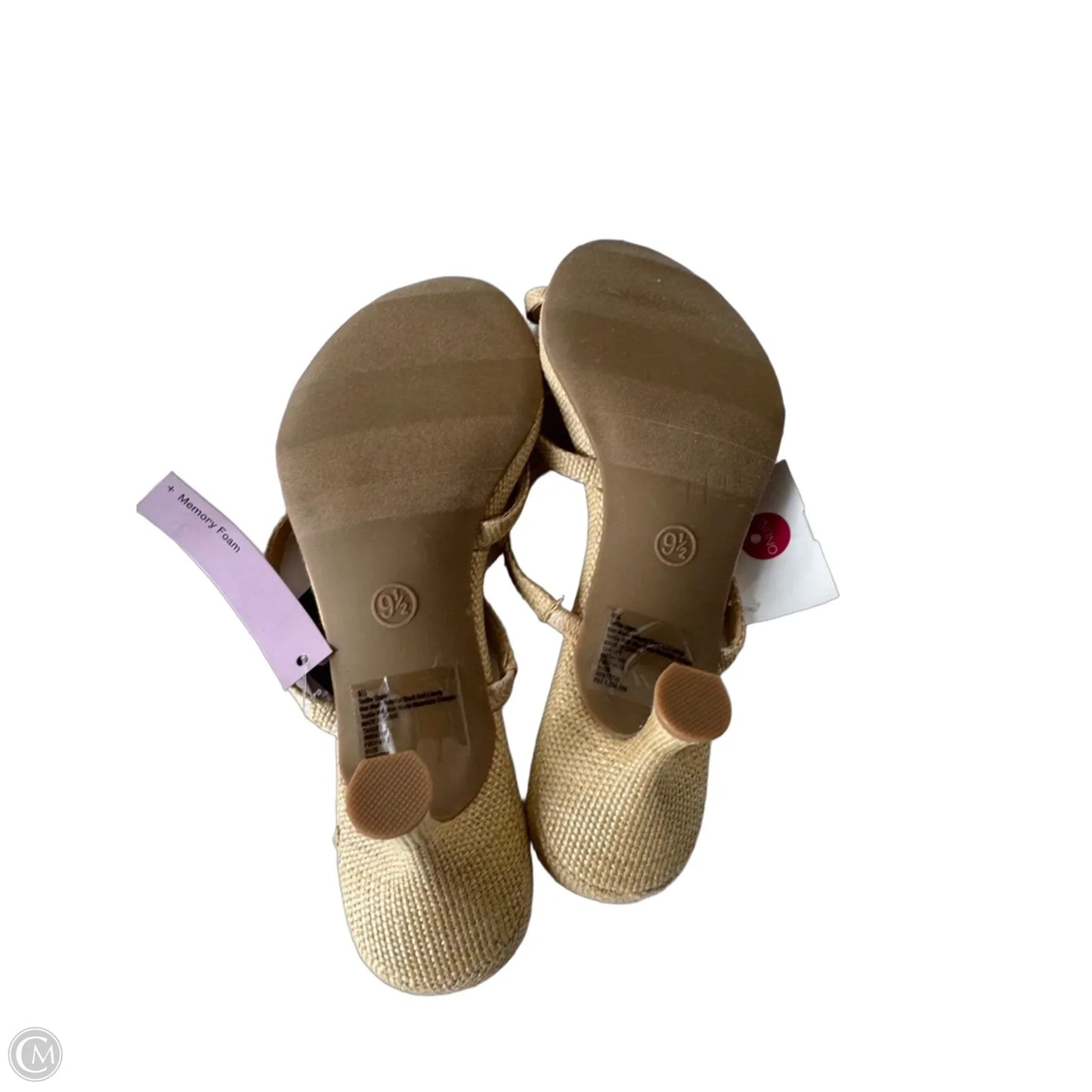 Sandals Heels Kitten By Wild Fable In Tan, Size: 9.5