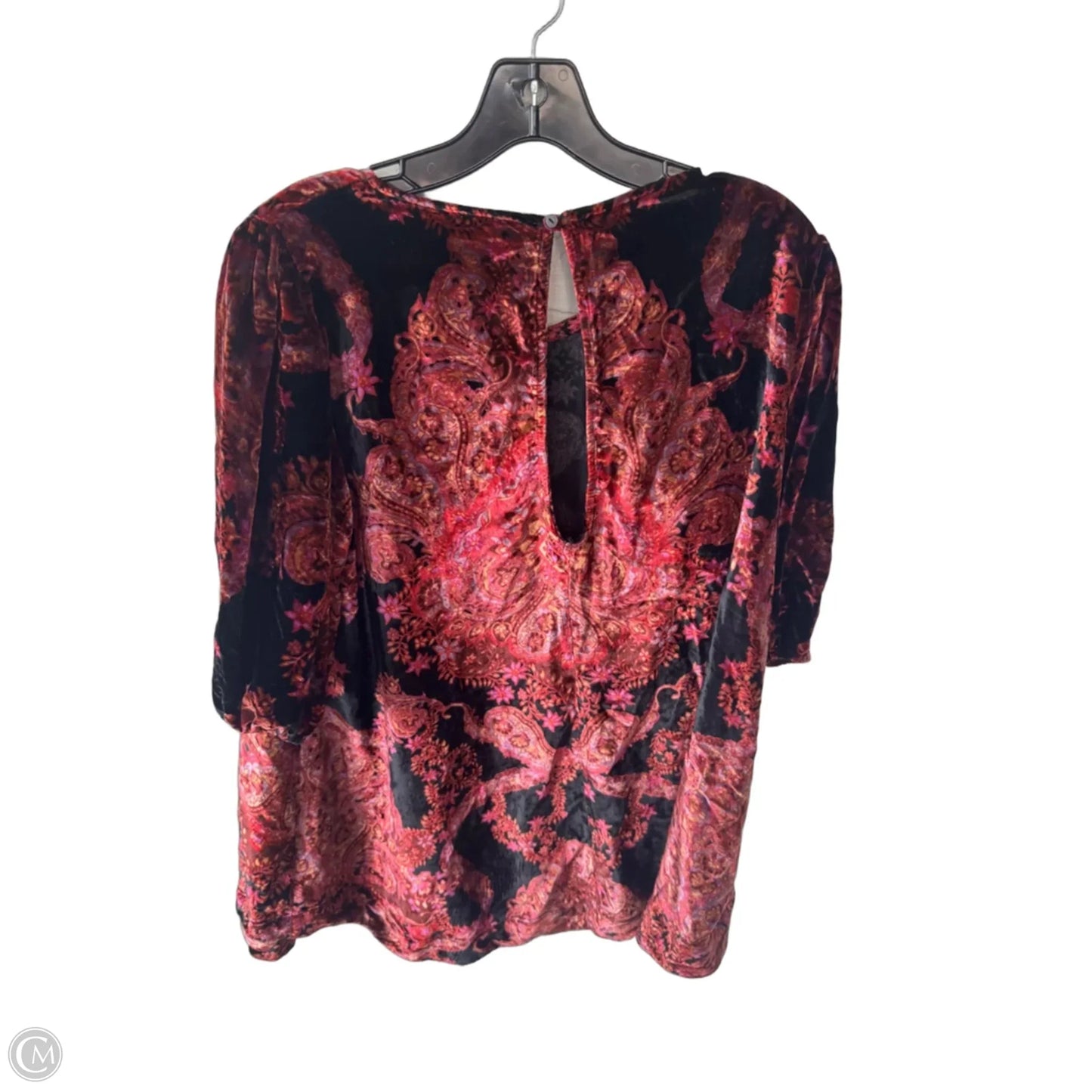 Tunic Short Sleeve By Free People In Black & Red, Size: M