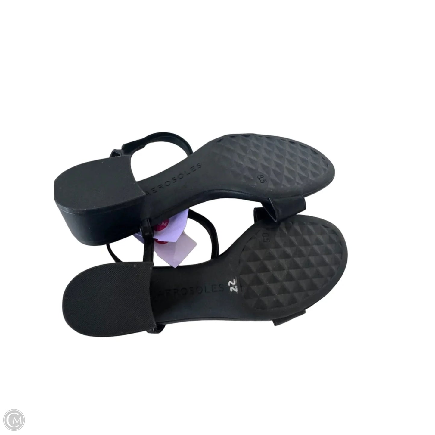 Sandals Heels Block By Aerosoles In Black, Size: 8.5