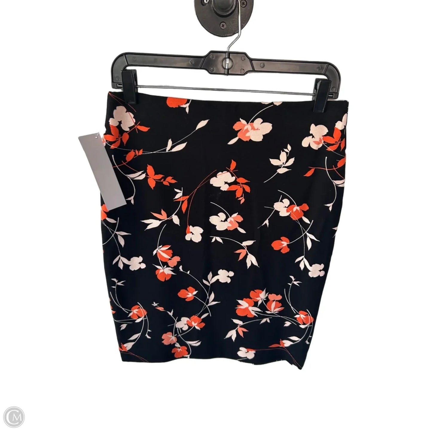 Skirt Midi By Ann Taylor In Black & Orange, Size: 4