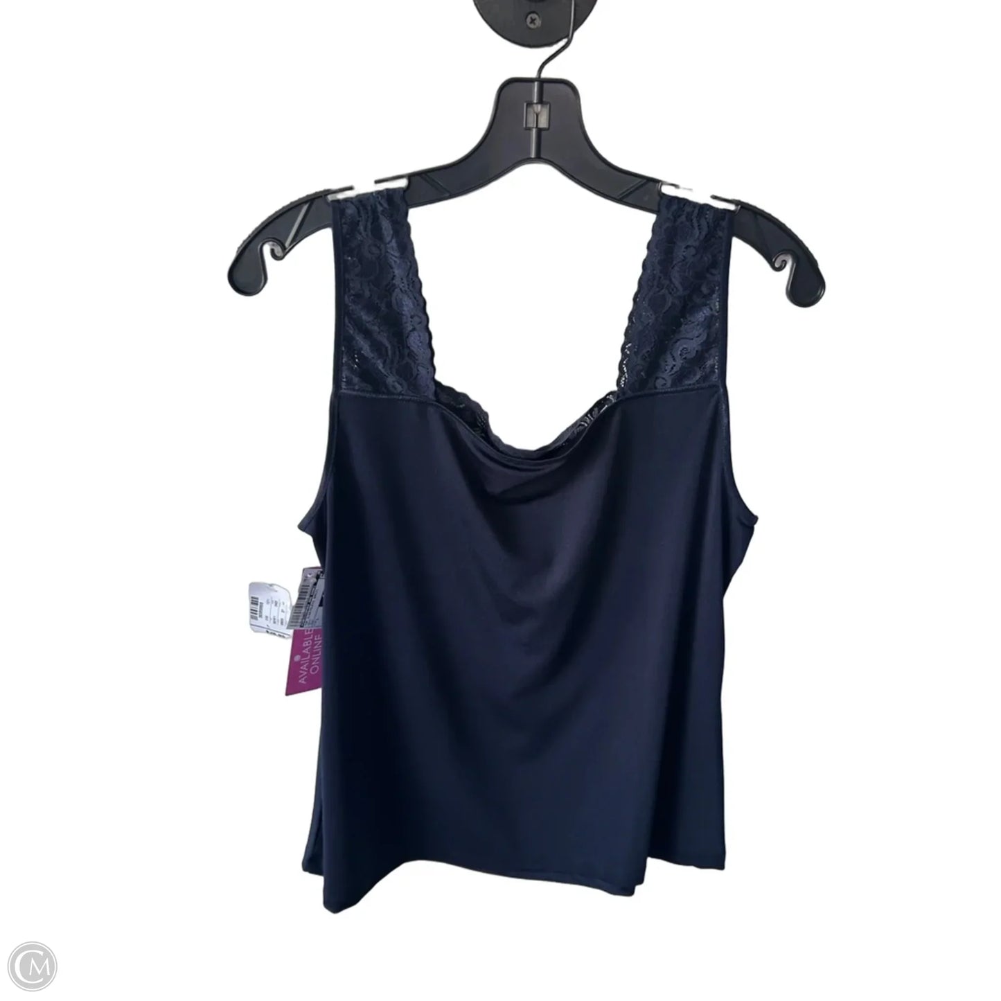 Top Sleeveless Basic By Christopher And Banks In Navy, Size: L