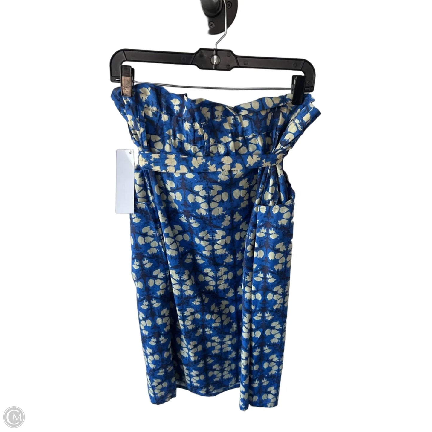 Skirt Midi By Porridge In Blue & Cream, Size: 12