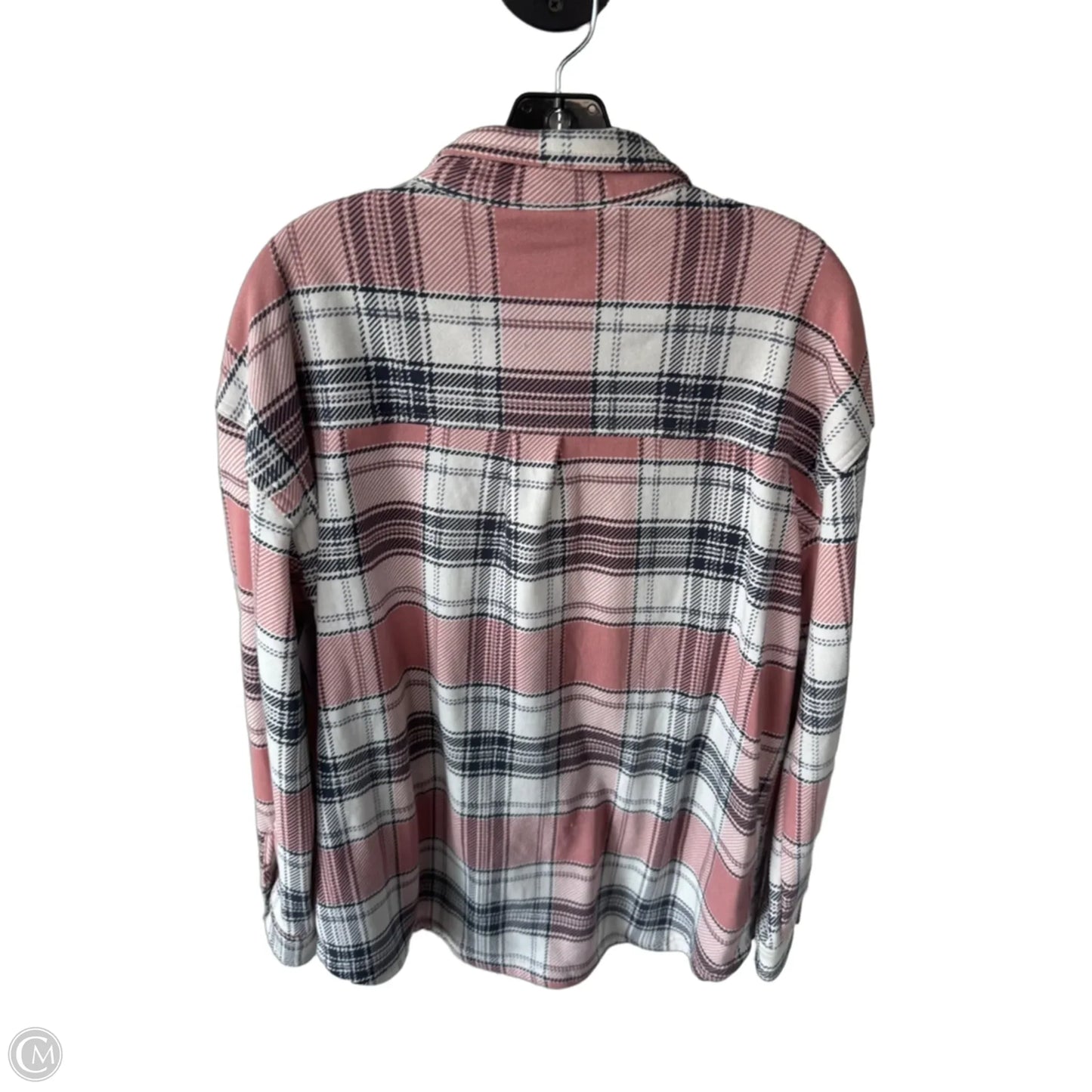 Jacket Shirt By C And C In Blue & Pink, Size: Xl