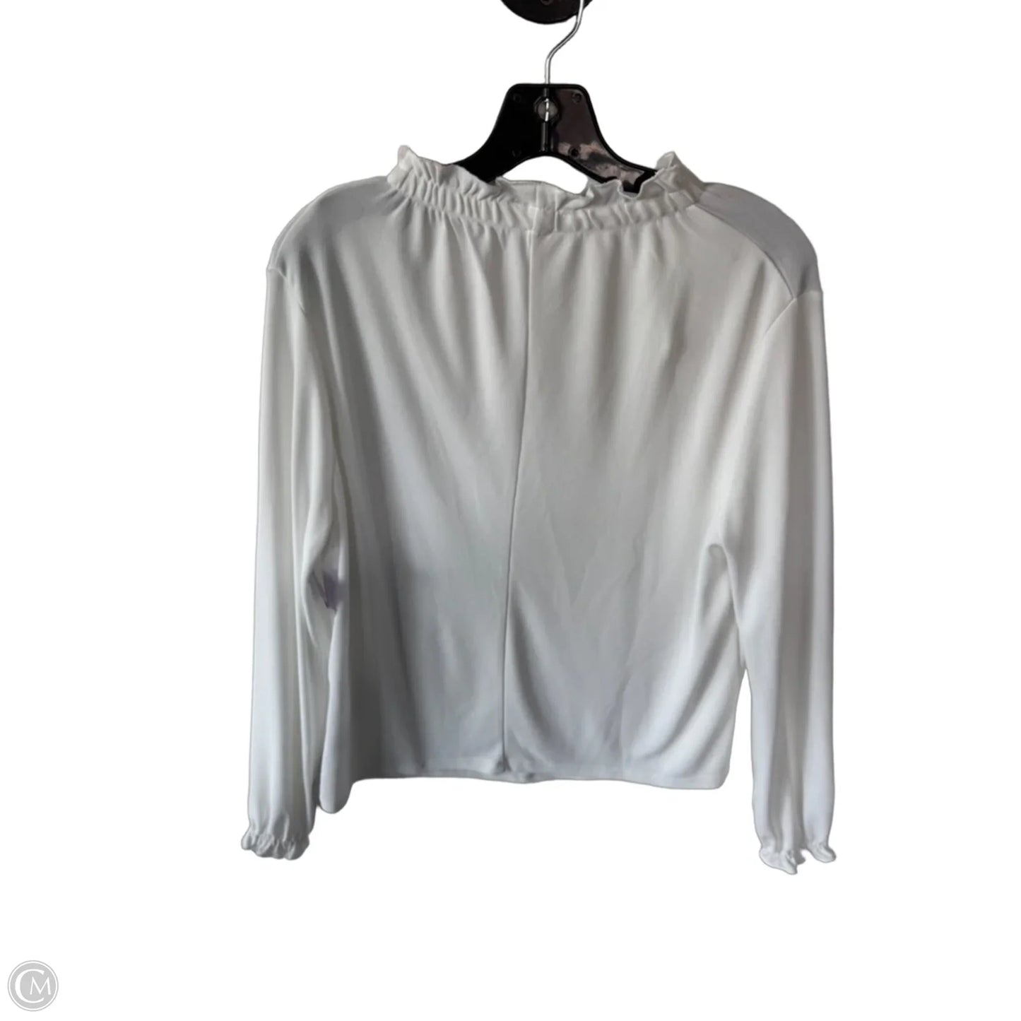 Top Long Sleeve By Zara In White, Size: L