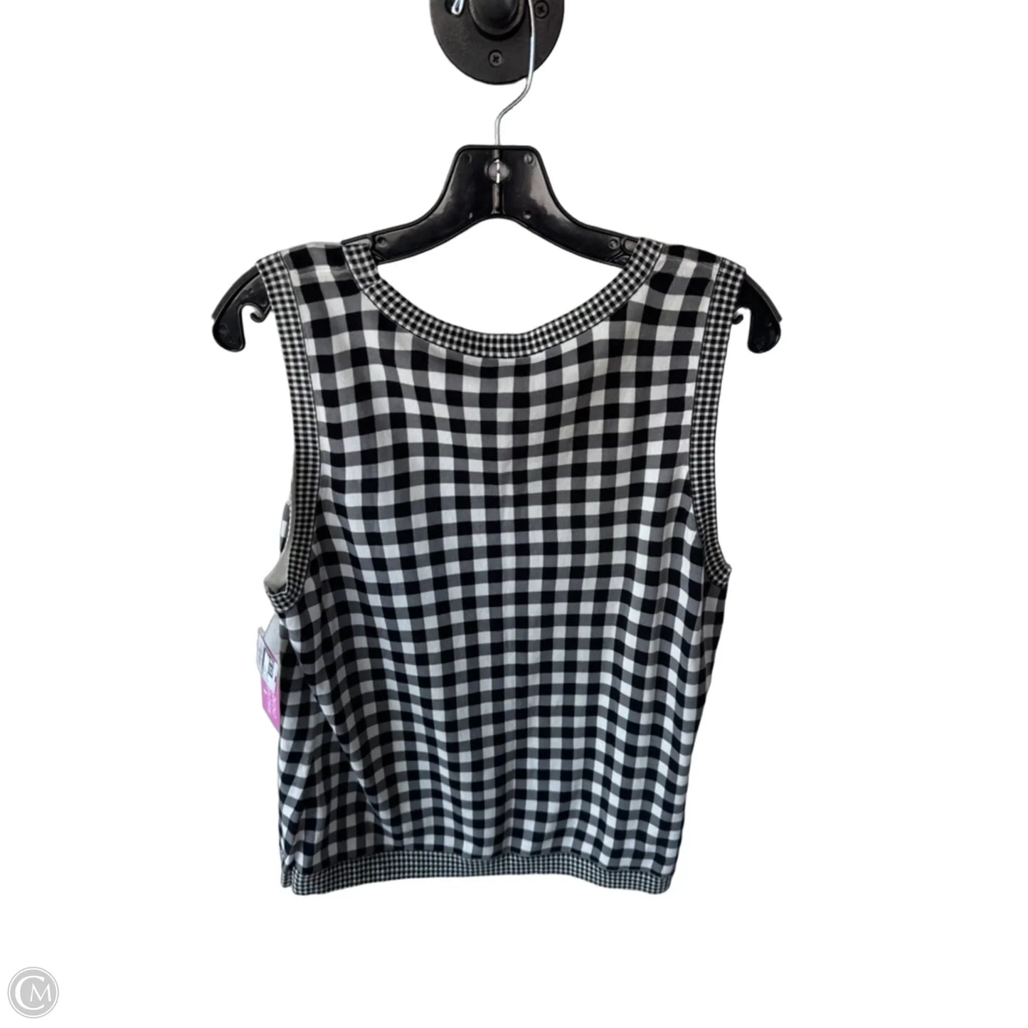 Vest Sweater By Talbots In Black & White, Size: L