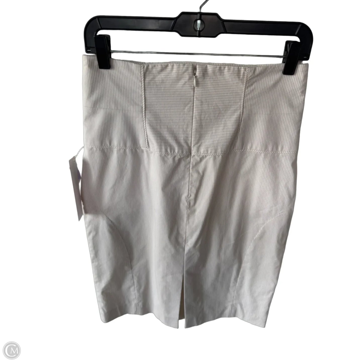Skirt Midi By Clothes Mentor In Tan & White, Size: 6