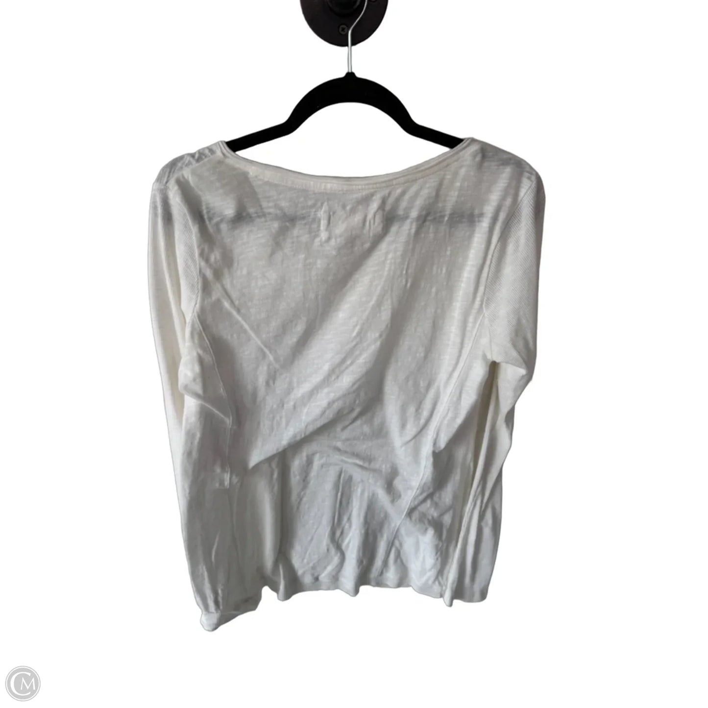Top Long Sleeve By Cmc In White, Size: M