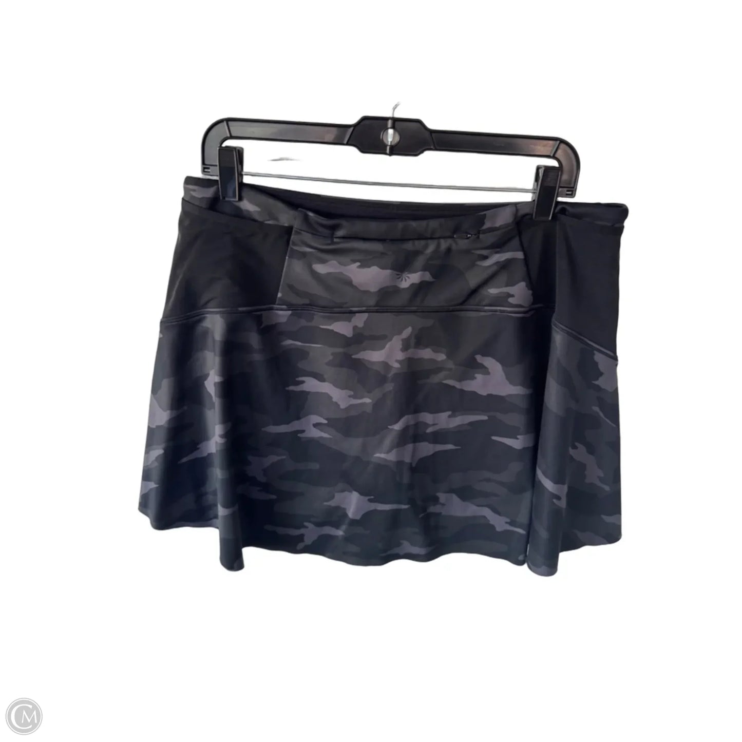 Athletic Skort By Athleta In Black & Grey, Size: 12