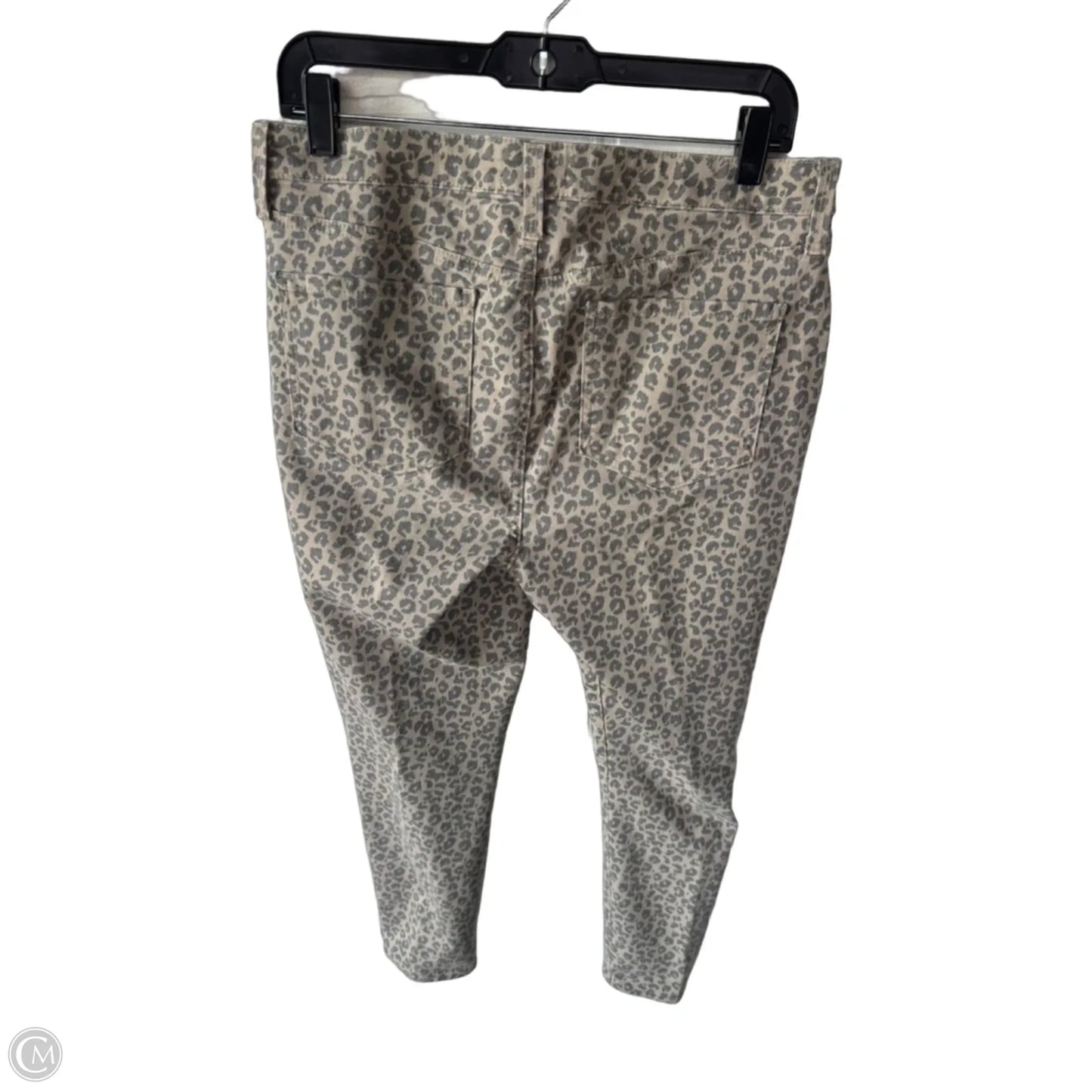 Jeans Skinny By Chicos In Grey & Tan, Size: 10