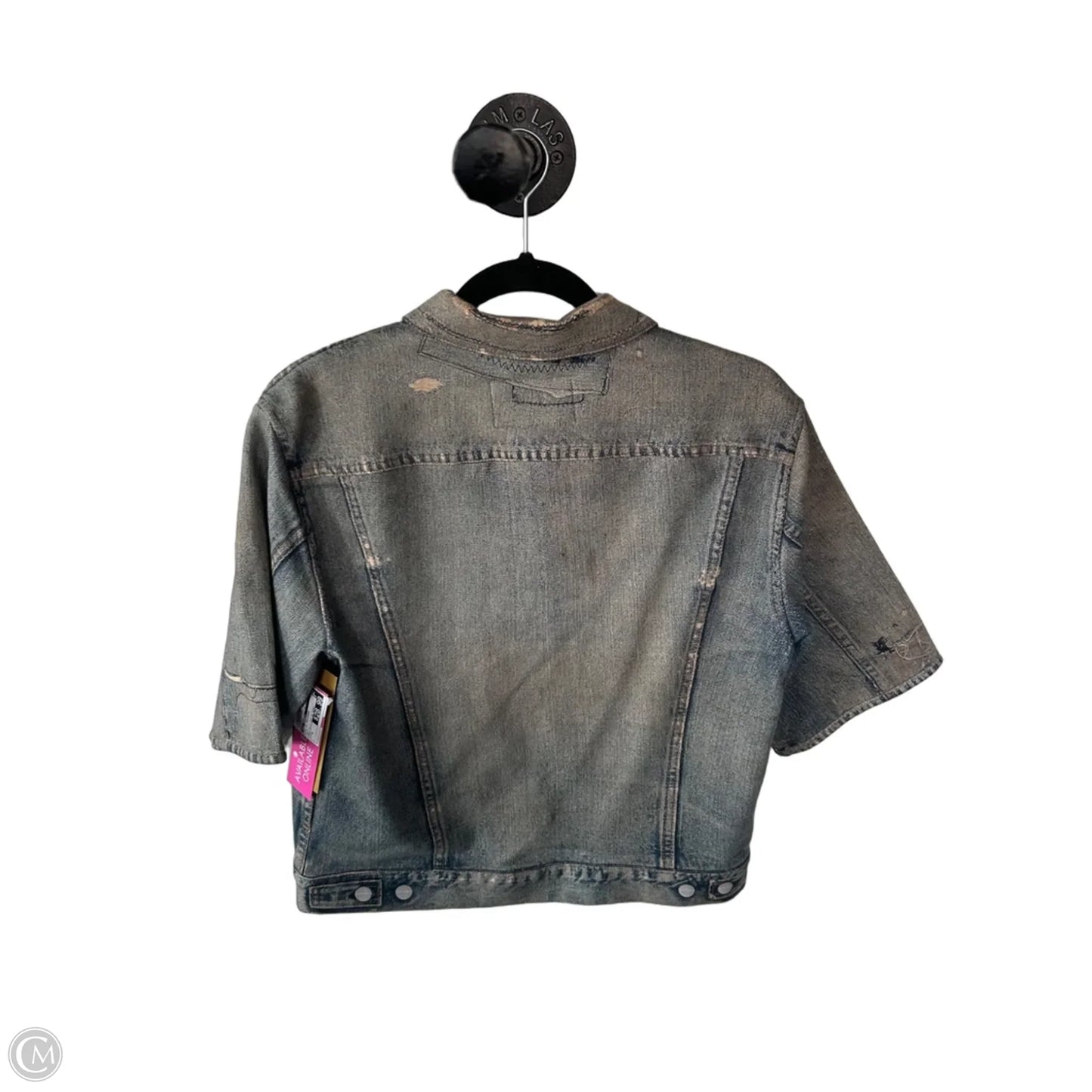 Top Short Sleeve Designer By All Saints In Blue, Size: S
