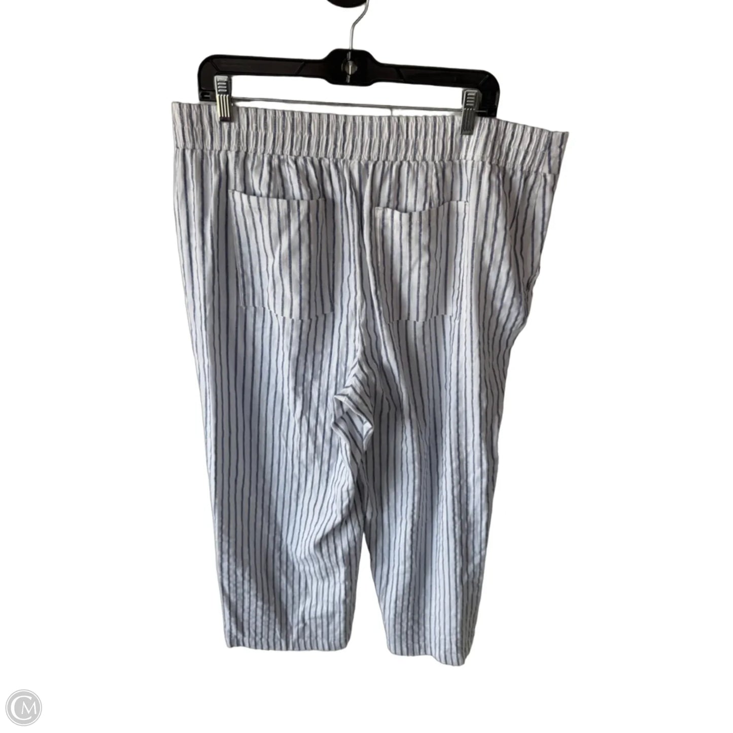 Pants Wide Leg By Chicos In Blue & White, Size: 16