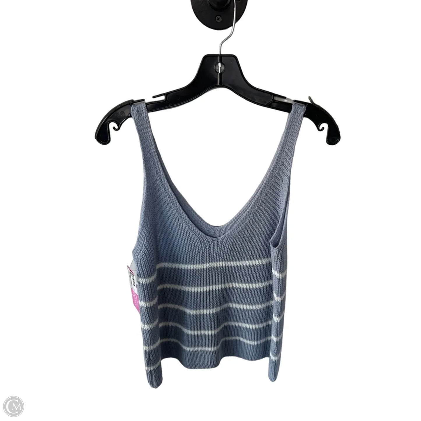 Vest Sweater By Gilli In Blue & White, Size: S