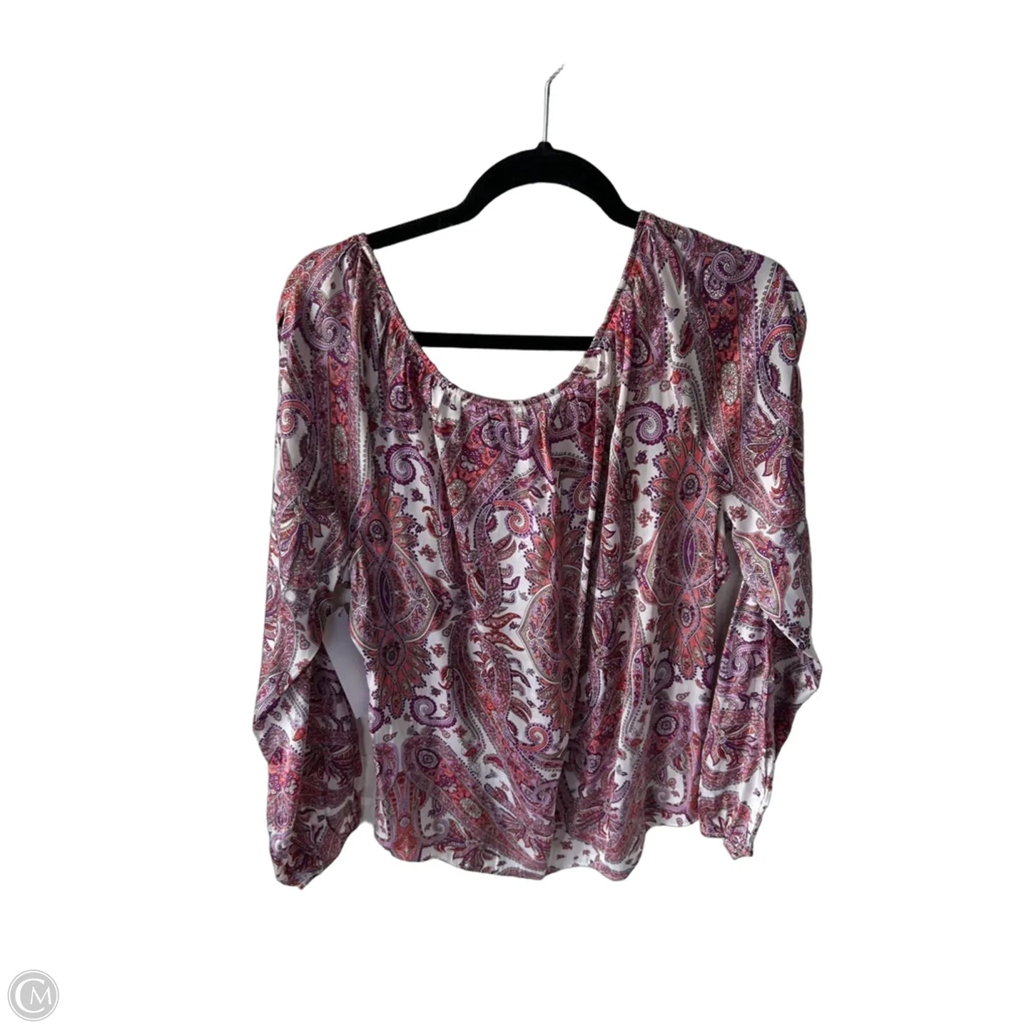 Top Long Sleeve By White House Black Market In Purple, Size: Xl
