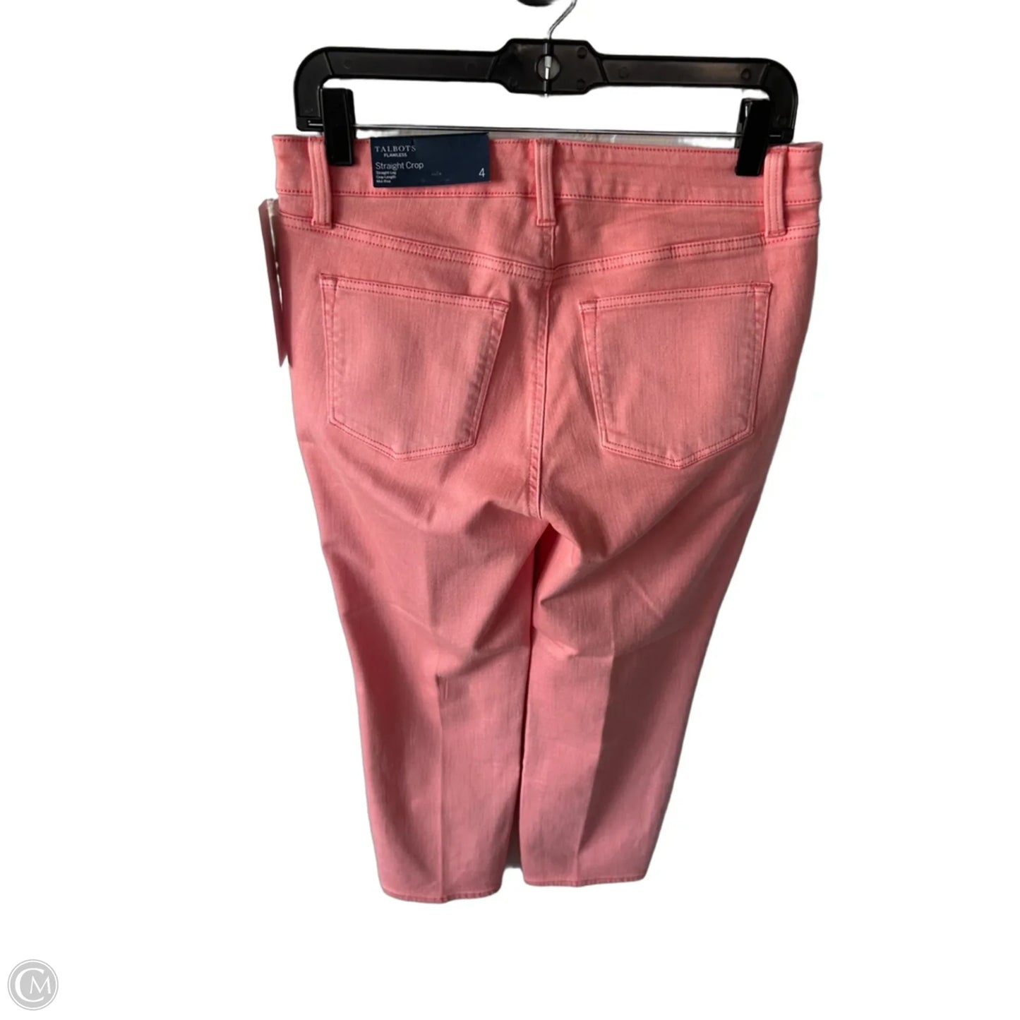 Jeans Straight By Talbots In Orange Denim, Size: 4