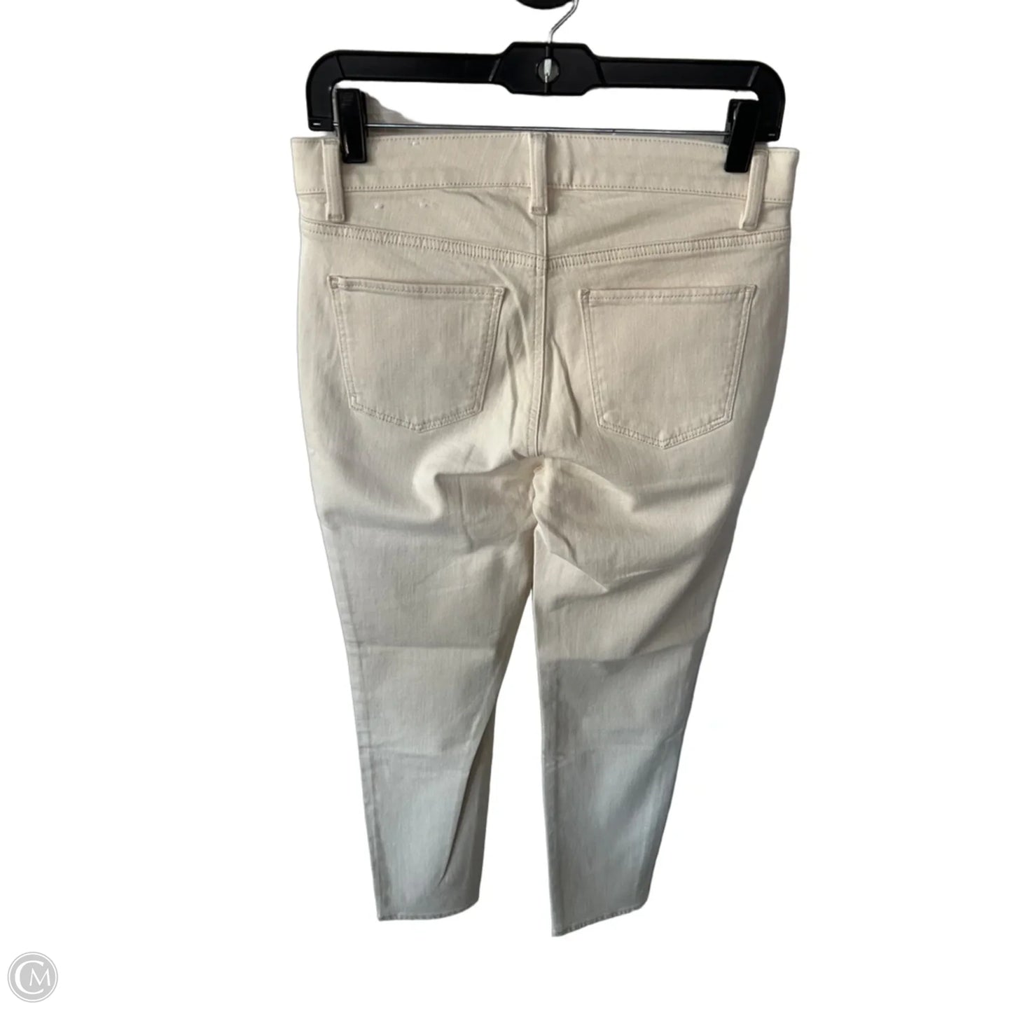 Jeans Straight By Talbots In Cream Denim, Size: 4