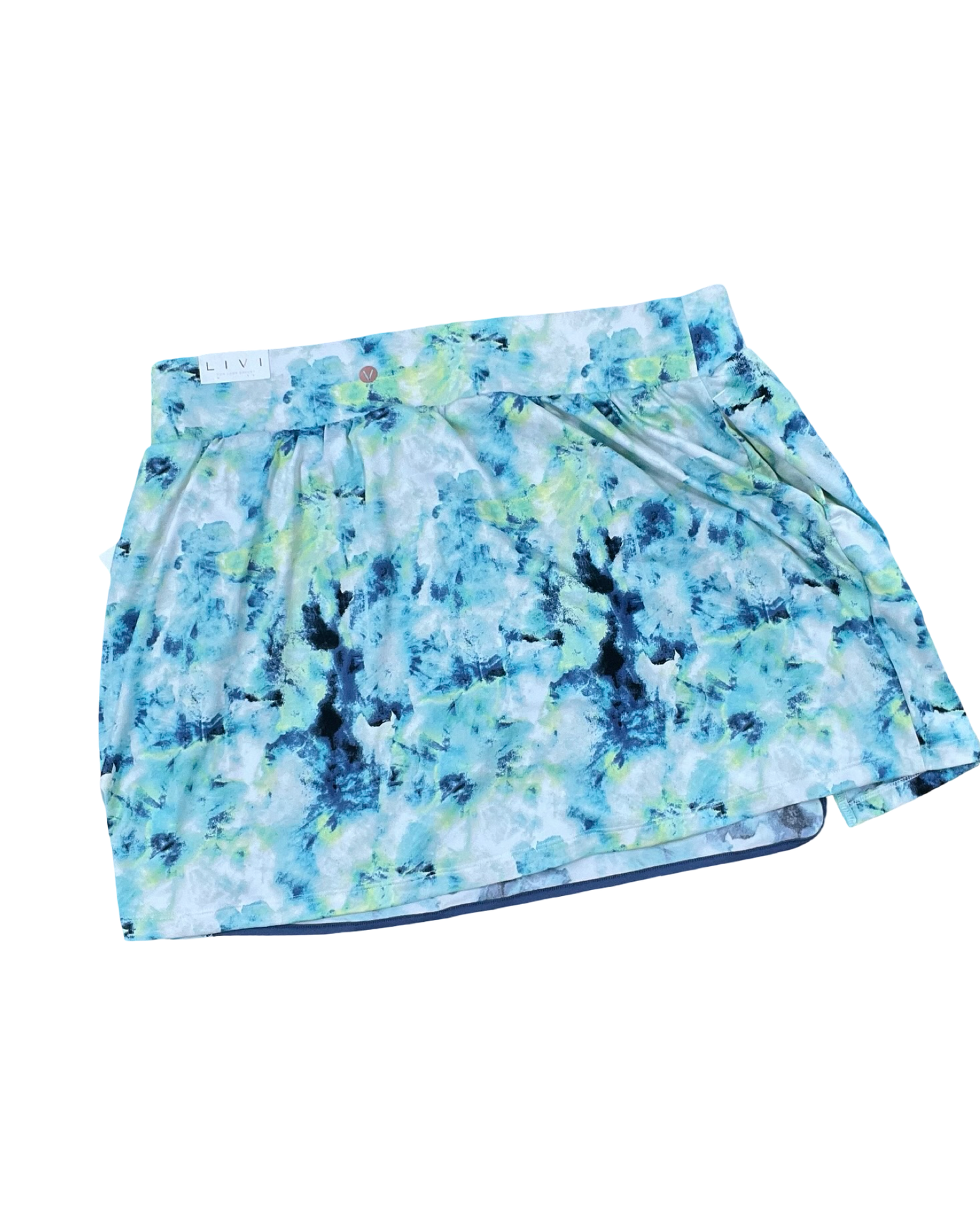 Athletic Skort By Livi Active In Blue & Green, Size:1X