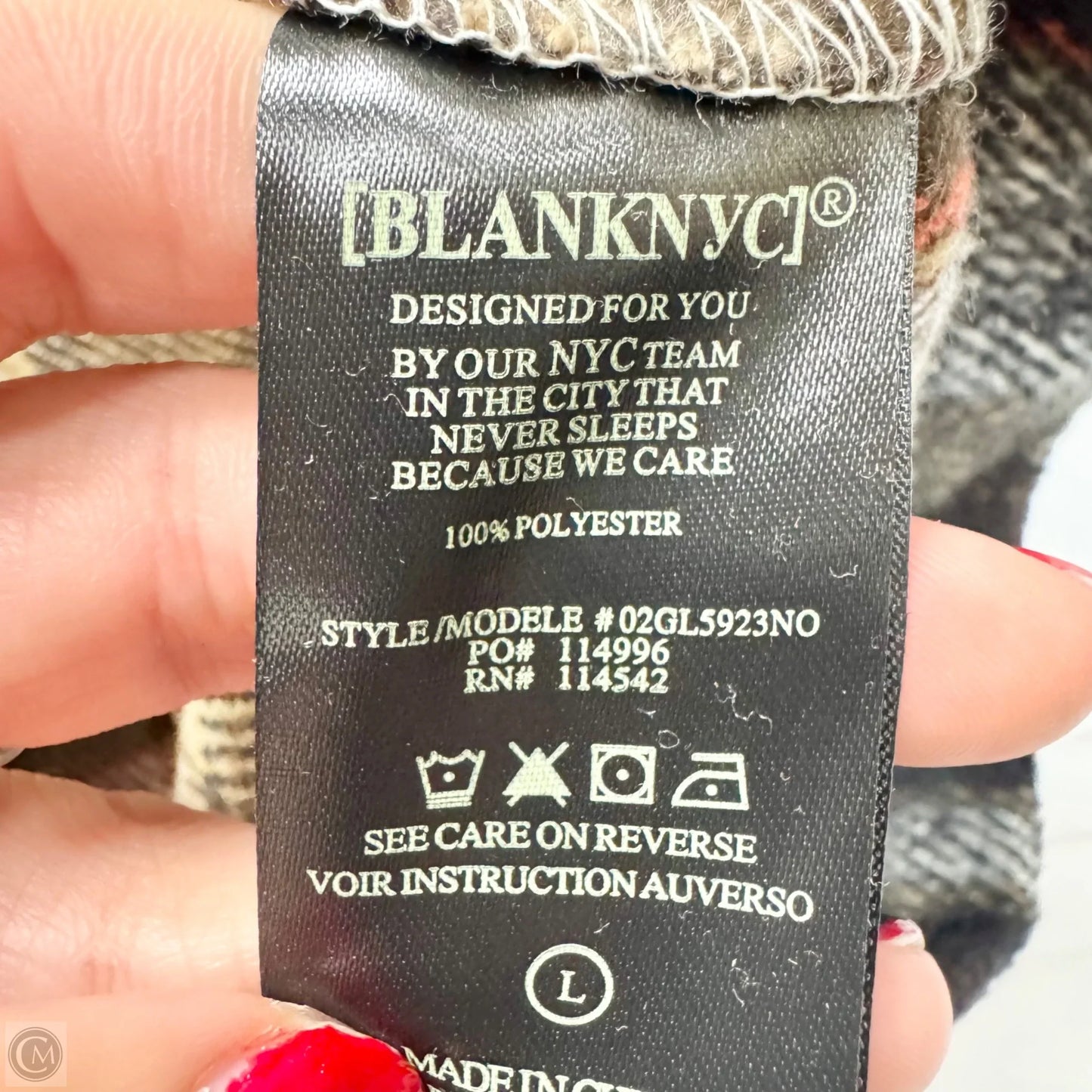 Jacket Other By Blanknyc In Plaid Pattern, Size: L