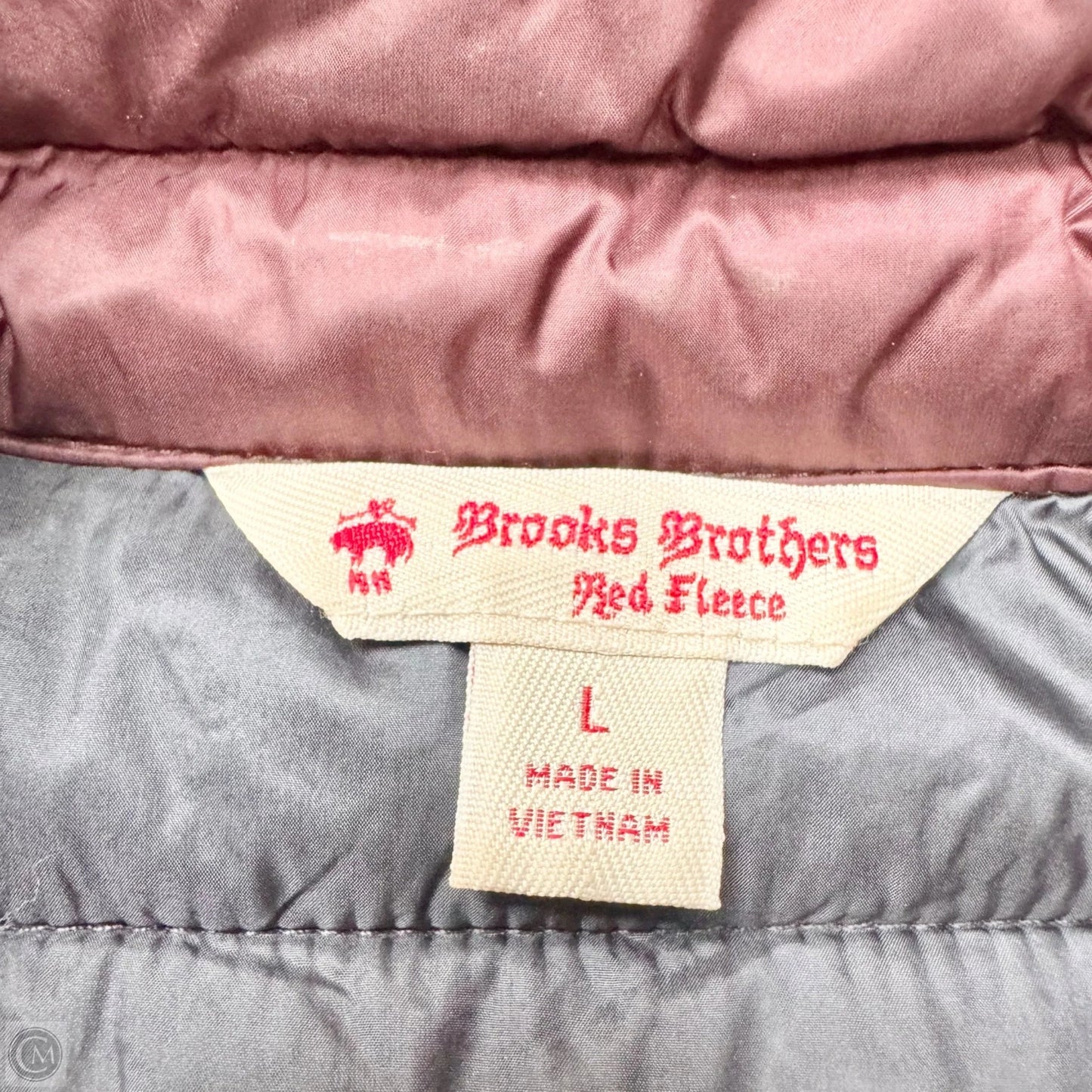 Jacket Puffer & Quilted By Brooks Brothers In Purple, Size: L
