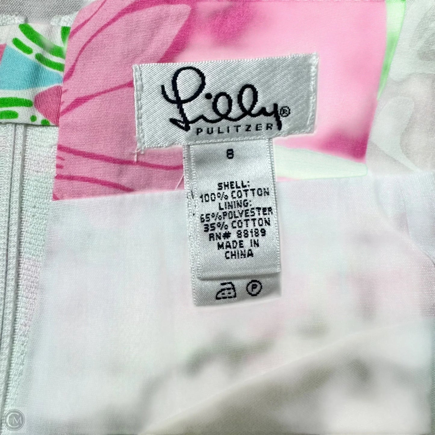 Skirt Designer By Lilly Pulitzer In Green & Pink, Size: 8