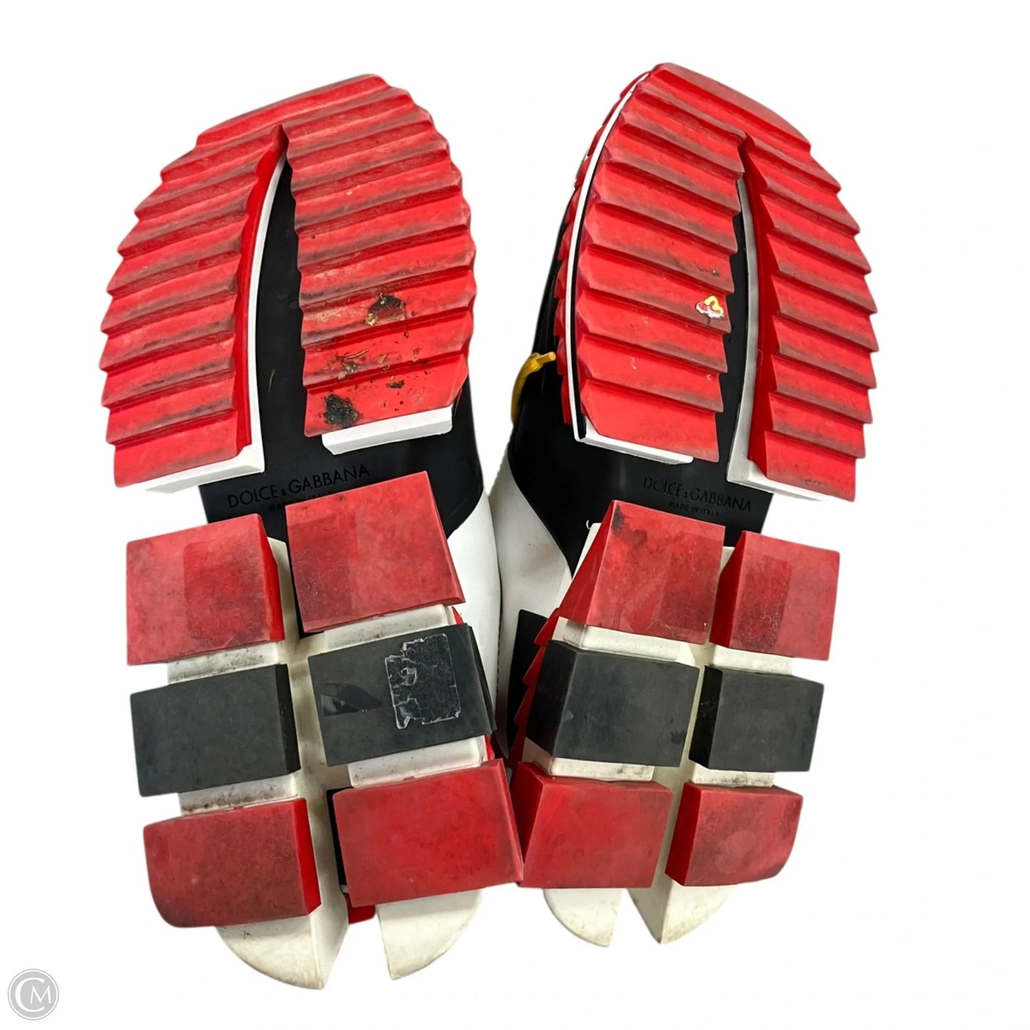 Shoes Luxury Designer By Dolce And Gabbana In Black & Red, Size: 9.5