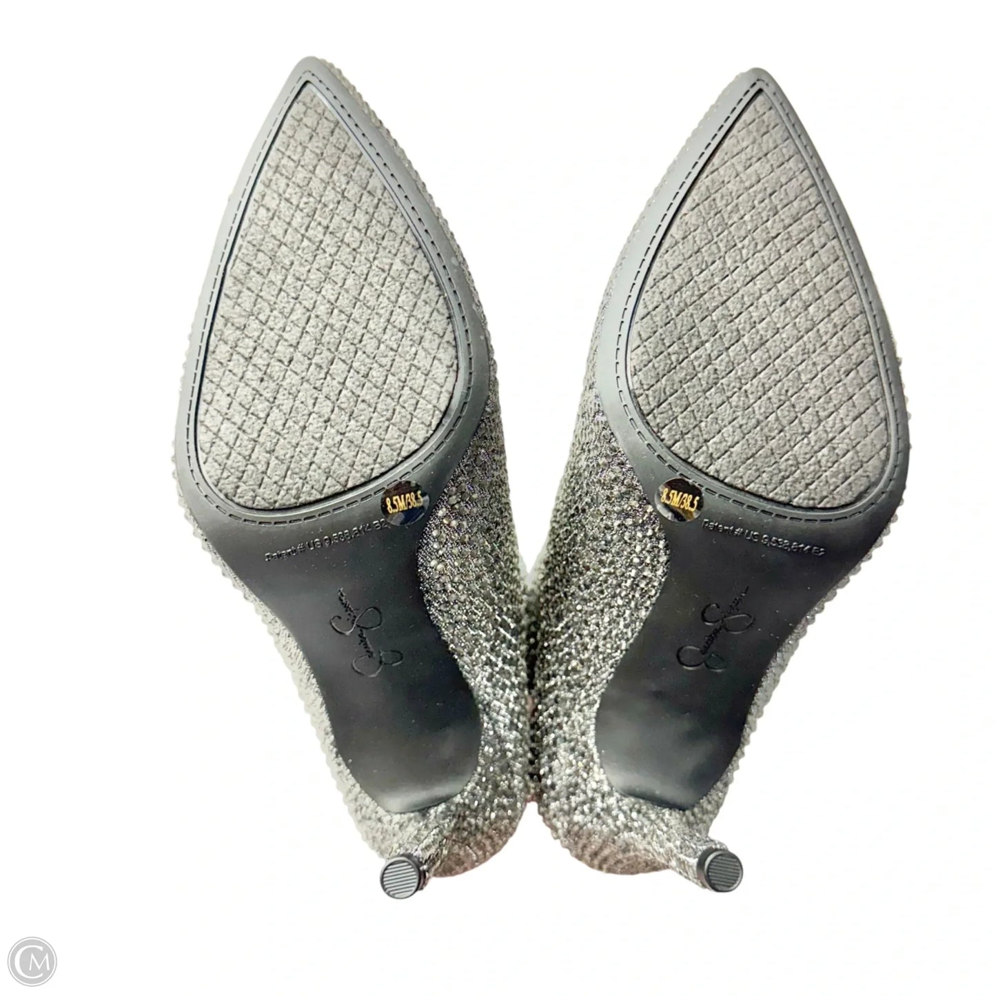 Boots Knee Heels By Jessica Simpson In Silver, Size: 8.5