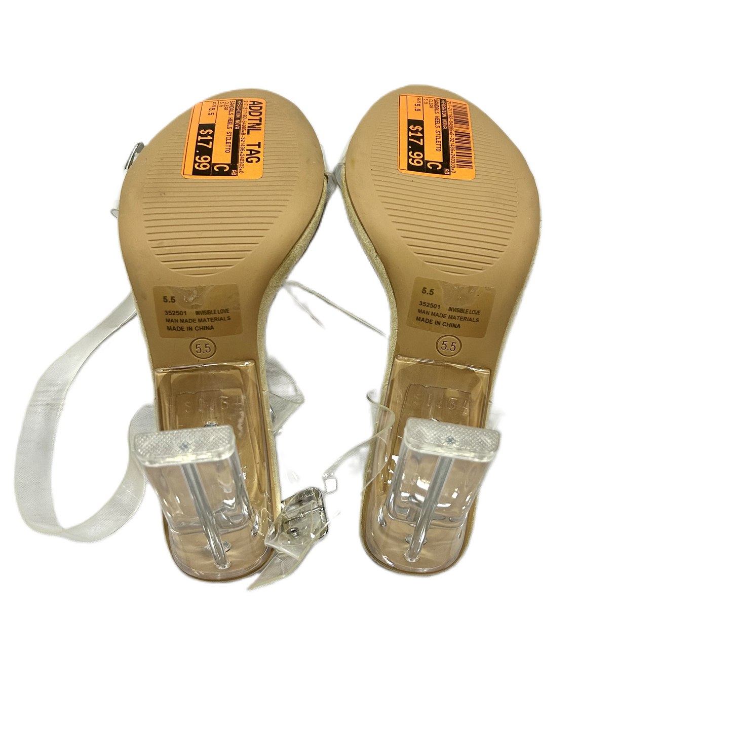 Sandals Heels Stiletto By Fashion Nova Size: 5.5