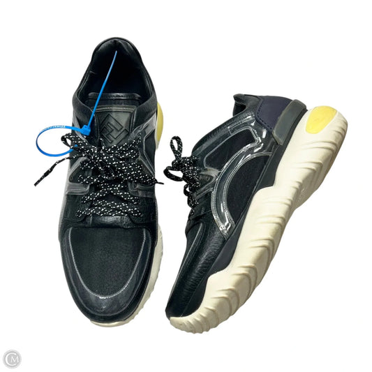 Shoes Luxury Designer By Fendi In Black & Blue, Size: 9.5