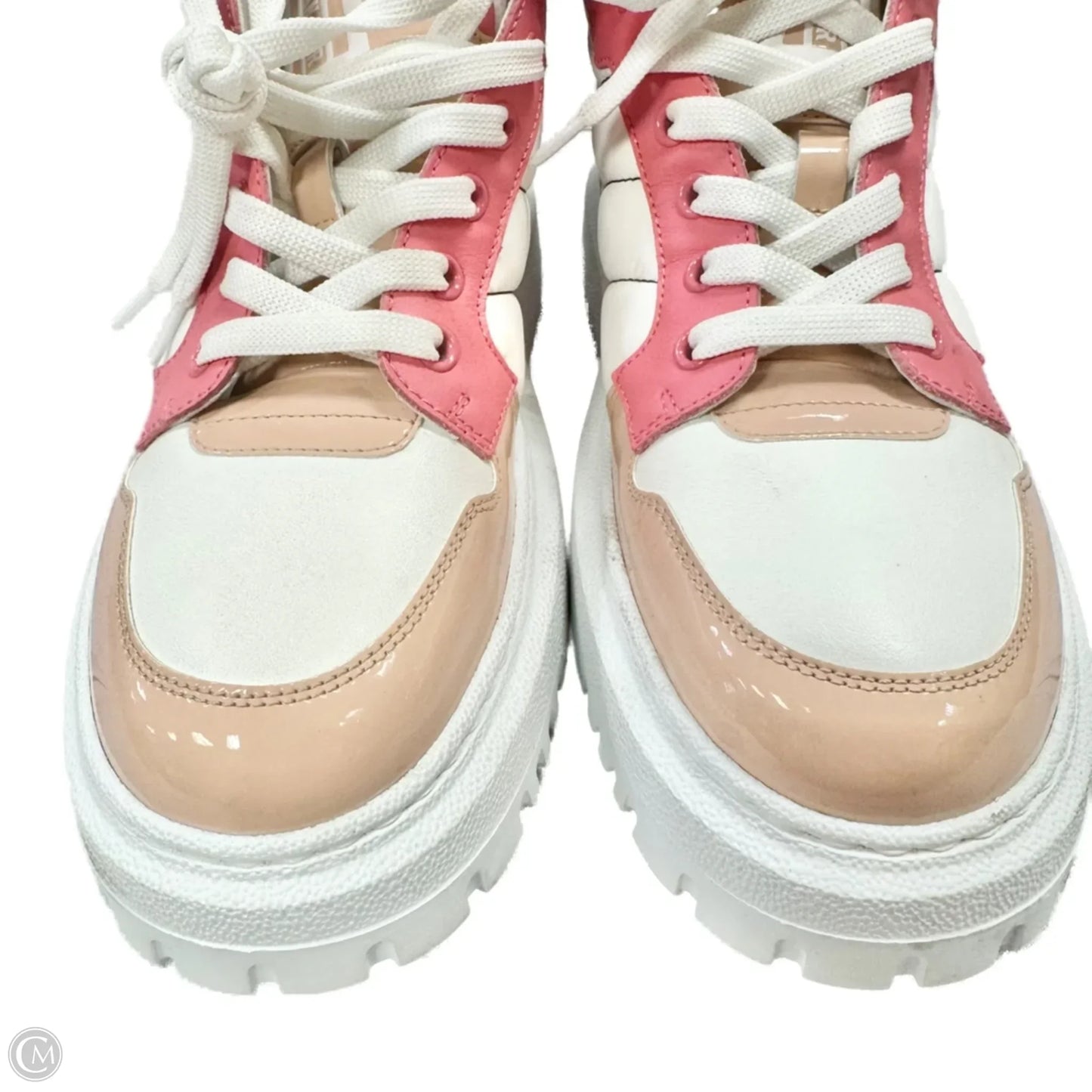 Shoes Luxury Designer By Dior In Pink & White, Size: 6