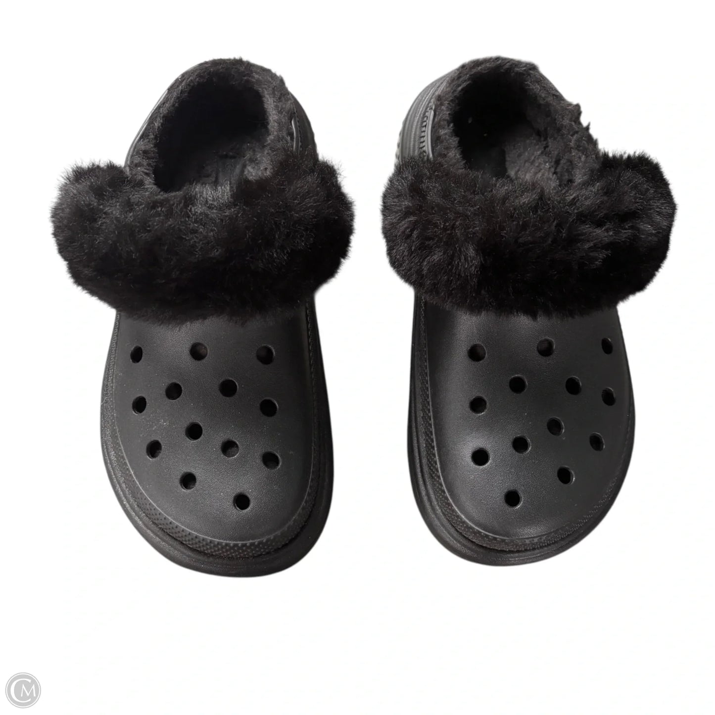 Sandals Flats By Crocs In Black, Size: 11