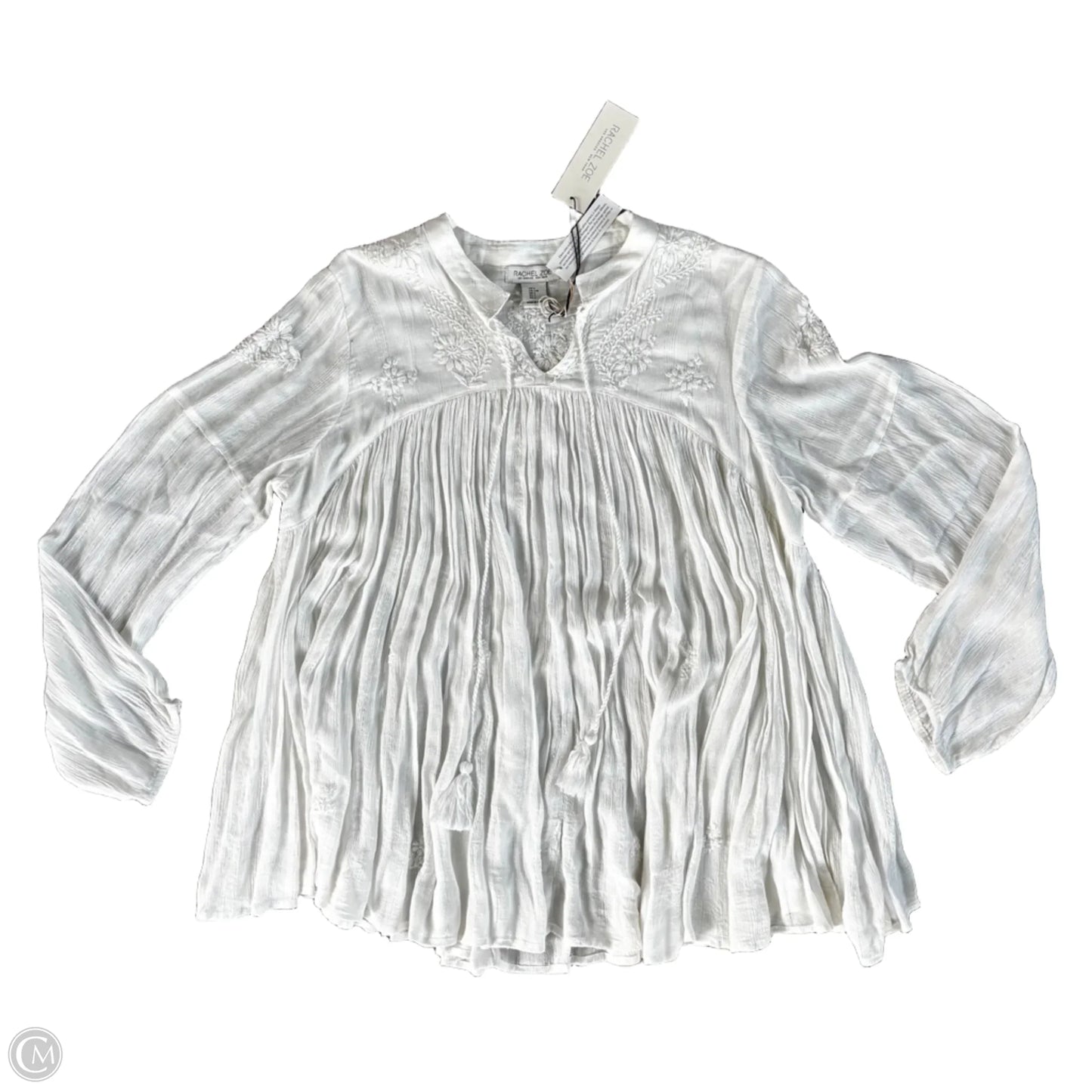 Top Long Sleeve By Rachel Zoe In White, Size: L
