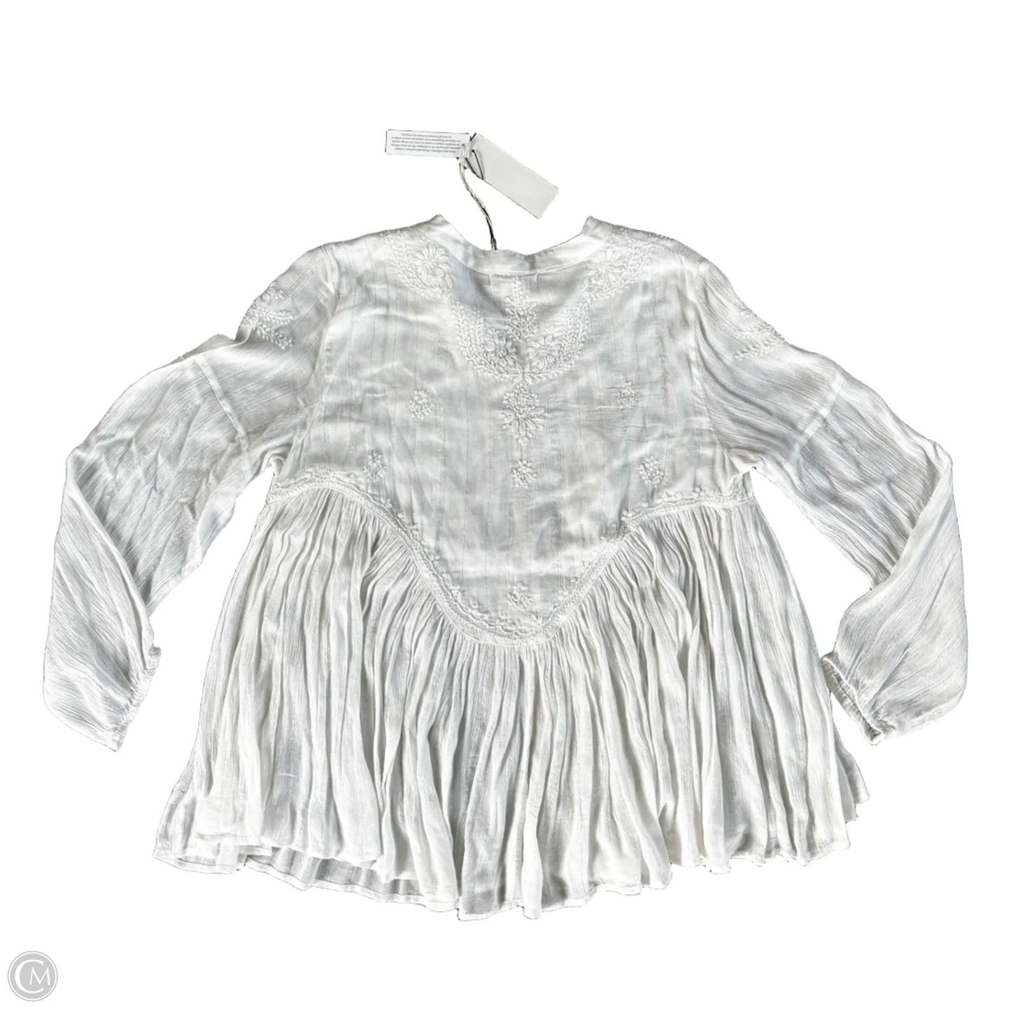 Top Long Sleeve By Rachel Zoe In White, Size: L
