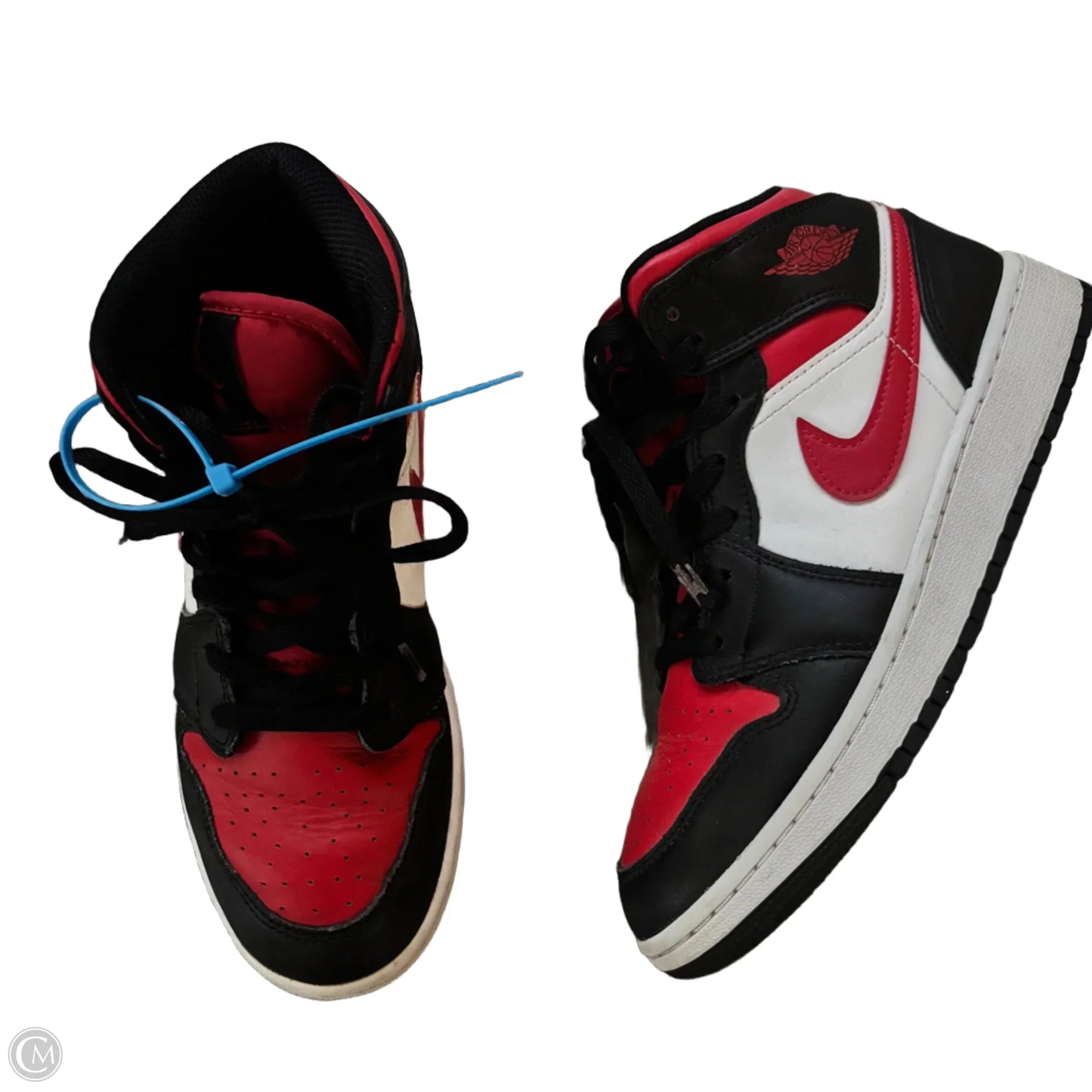 Shoes Luxury Designer By Jordan In Black & Red, Size: 7.5