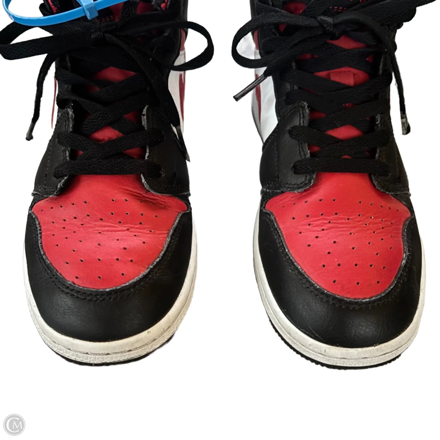 Shoes Luxury Designer By Jordan In Black & Red, Size: 7.5