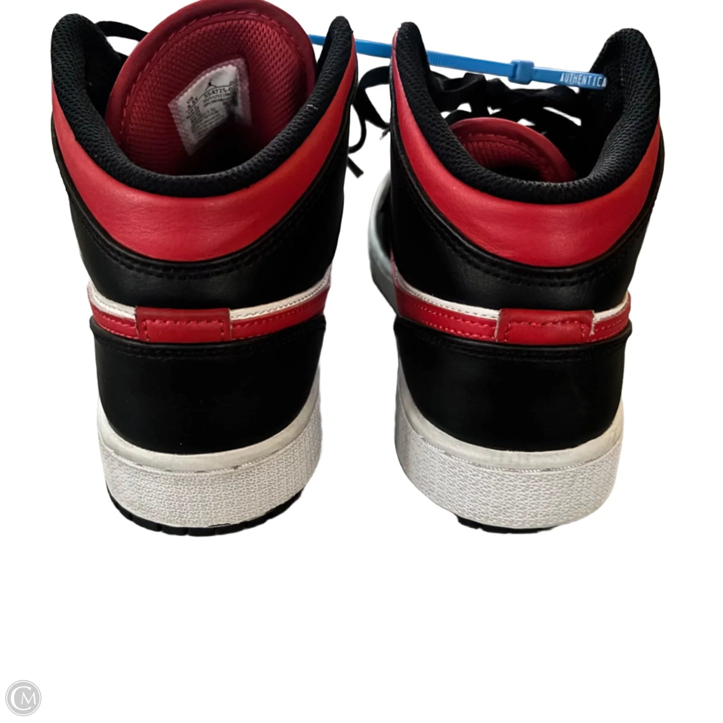 Shoes Luxury Designer By Jordan In Black & Red, Size: 7.5
