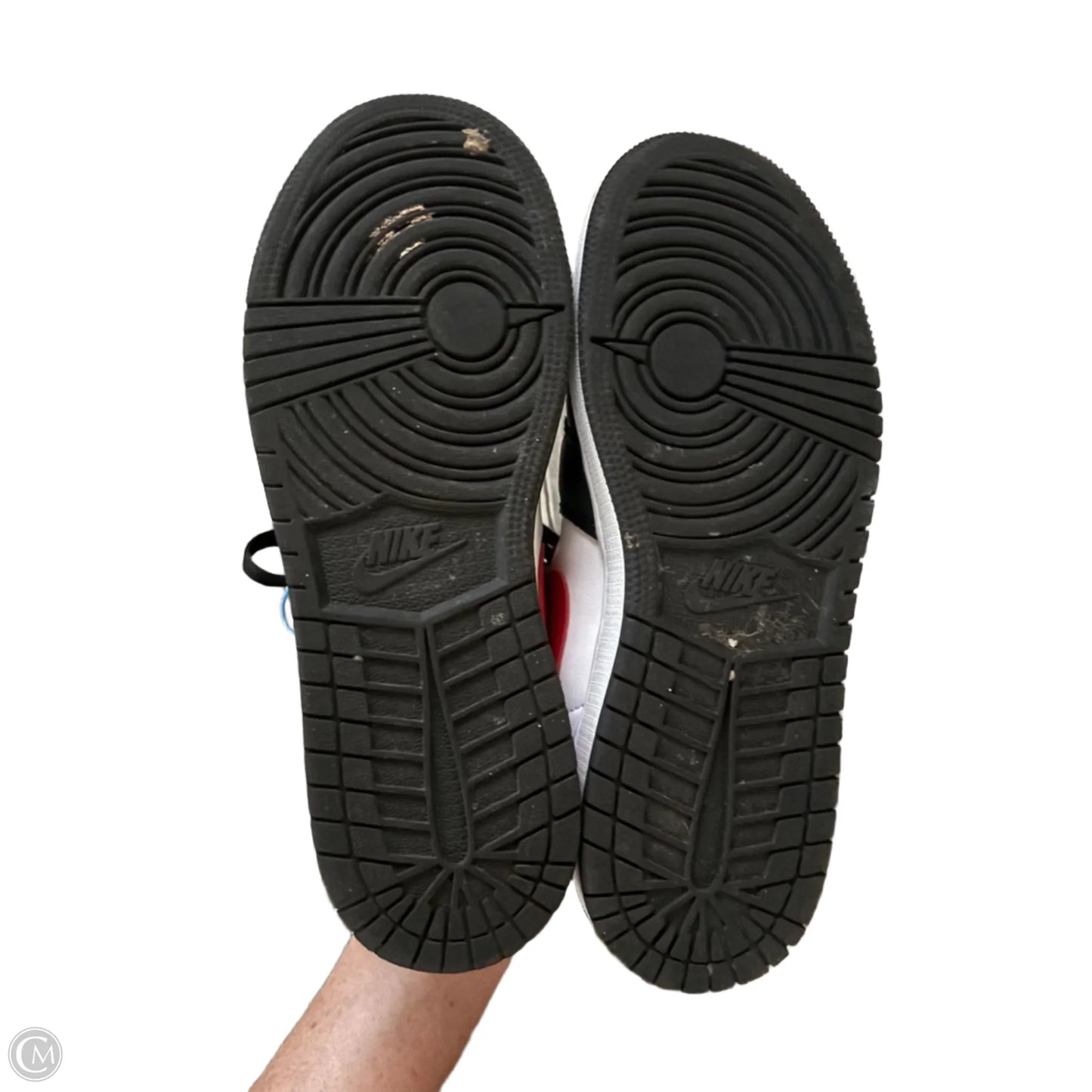 Shoes Luxury Designer By Jordan In Black & Red, Size: 7.5