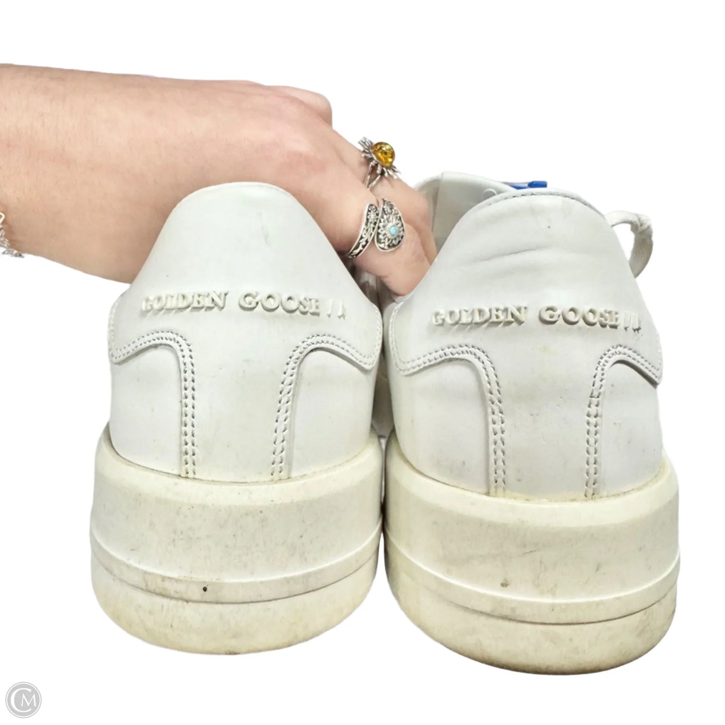 Shoes Luxury Designer By Golden Goose In White, Size: 9.5