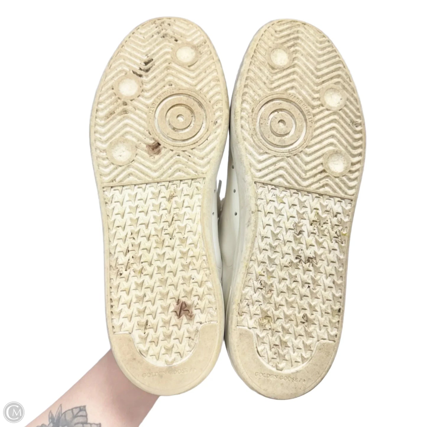 Shoes Luxury Designer By Golden Goose In White, Size: 9.5