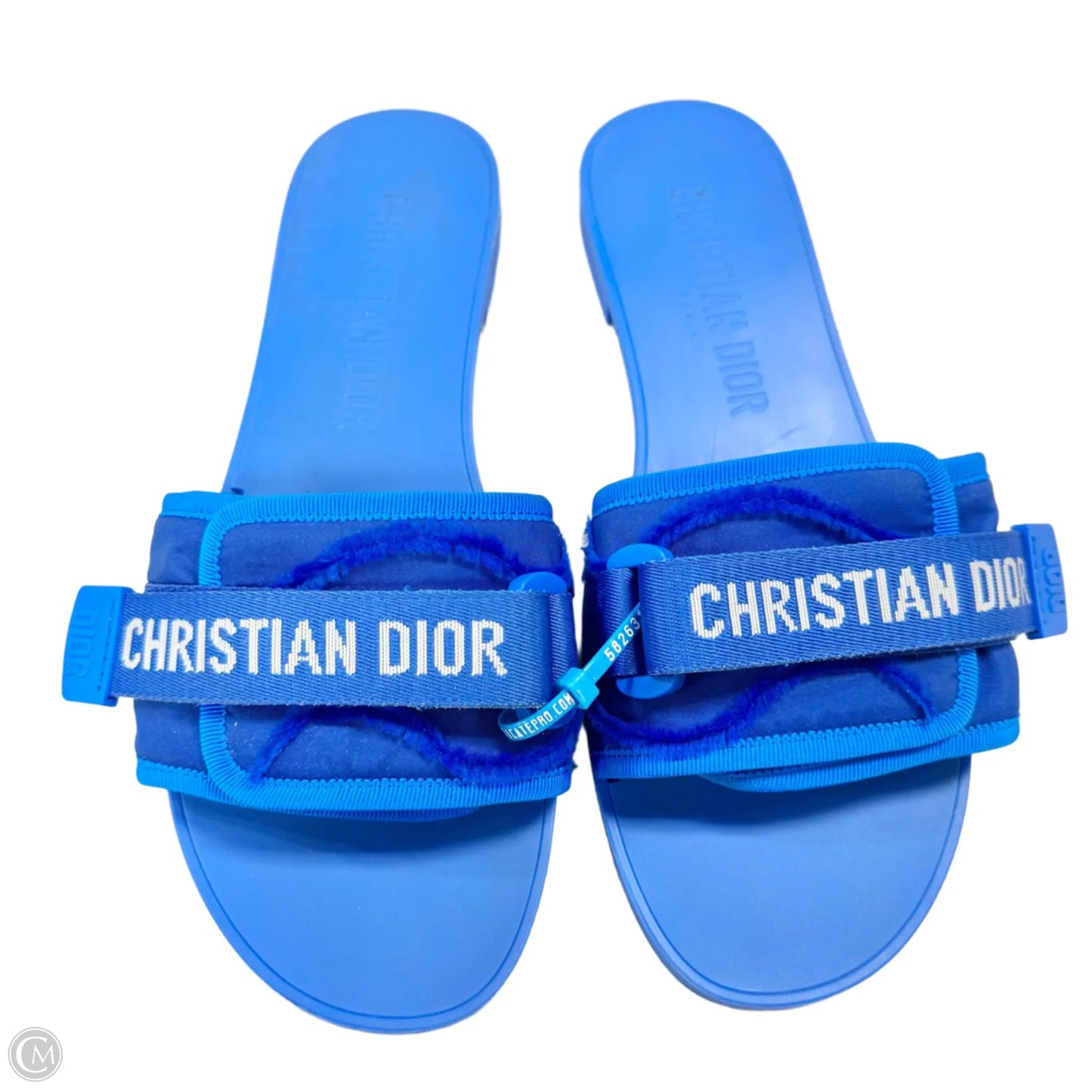 Sandals Luxury Designer By Dior In Blue, Size: 11.5