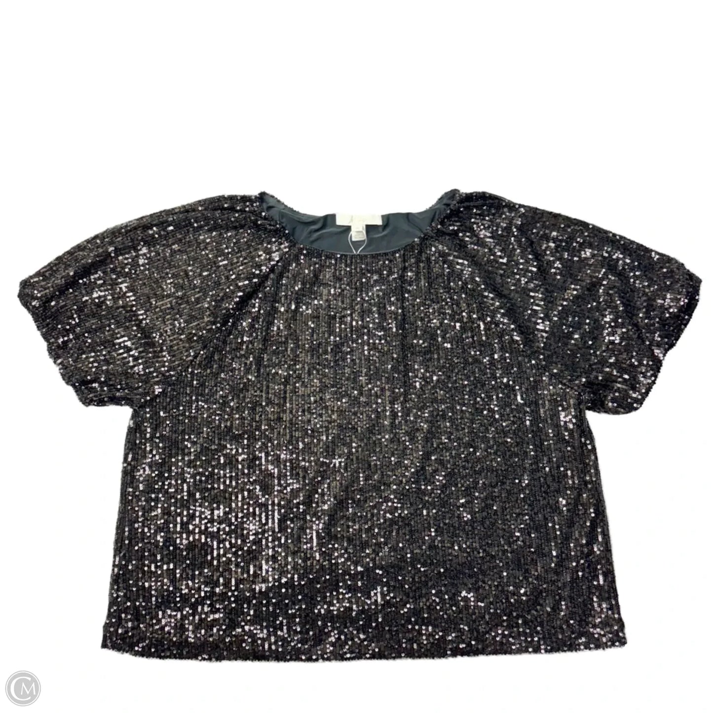 Top Short Sleeve Designer By Lilly Pulitzer In Black, Size: Xl