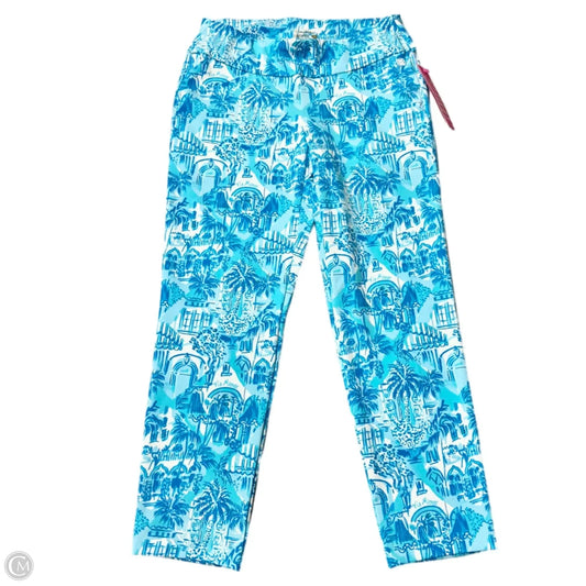 Pants Designer By Lilly Pulitzer In Blue & White, Size: 4