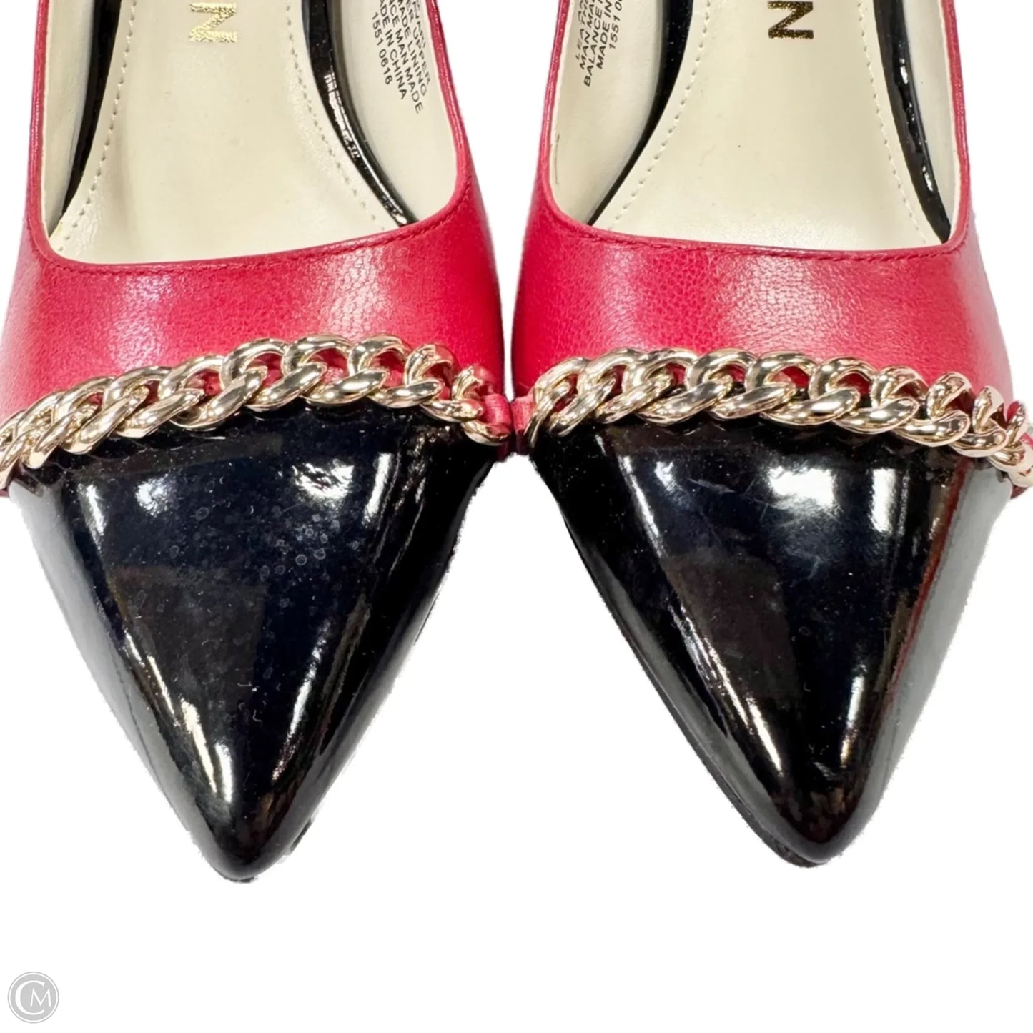 Shoes Heels Kitten By Anne Klein In Black & Red, Size: 7