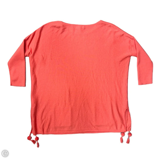 Top 3/4 Sleeve Designer By Lilly Pulitzer In Coral, Size: S
