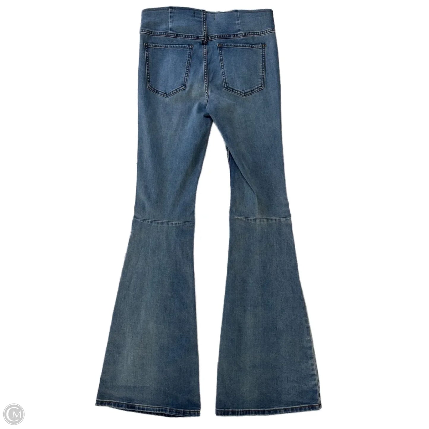 Jeans Flared By Free People In Blue Denim, Size: 8