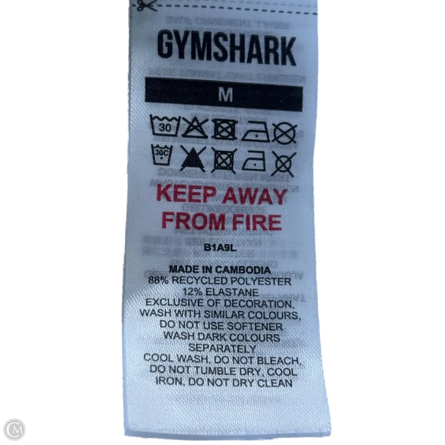 Athletic Top Long Sleeve Crewneck By Gym Shark In White, Size: M