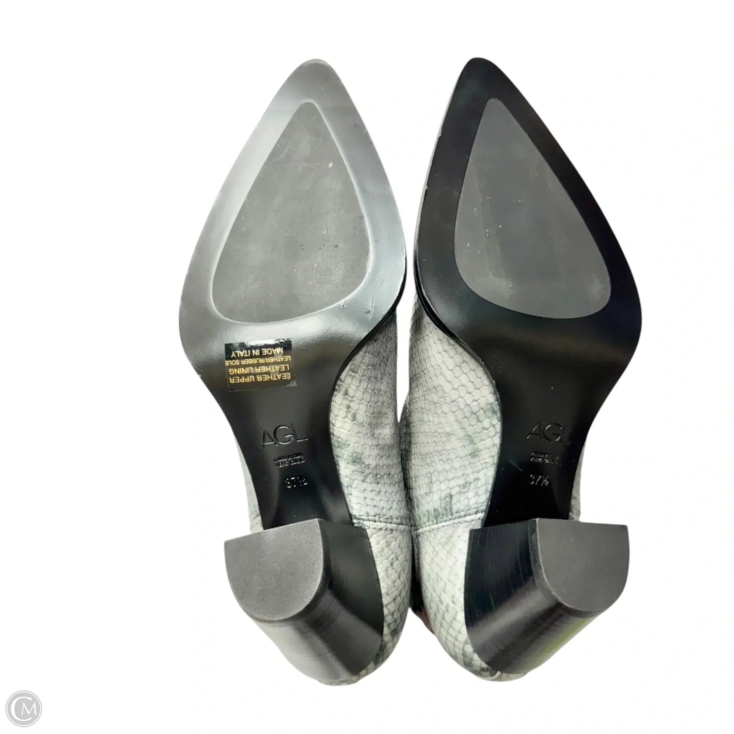Boots Leather By Agl In Snakeskin Print, Size: 7