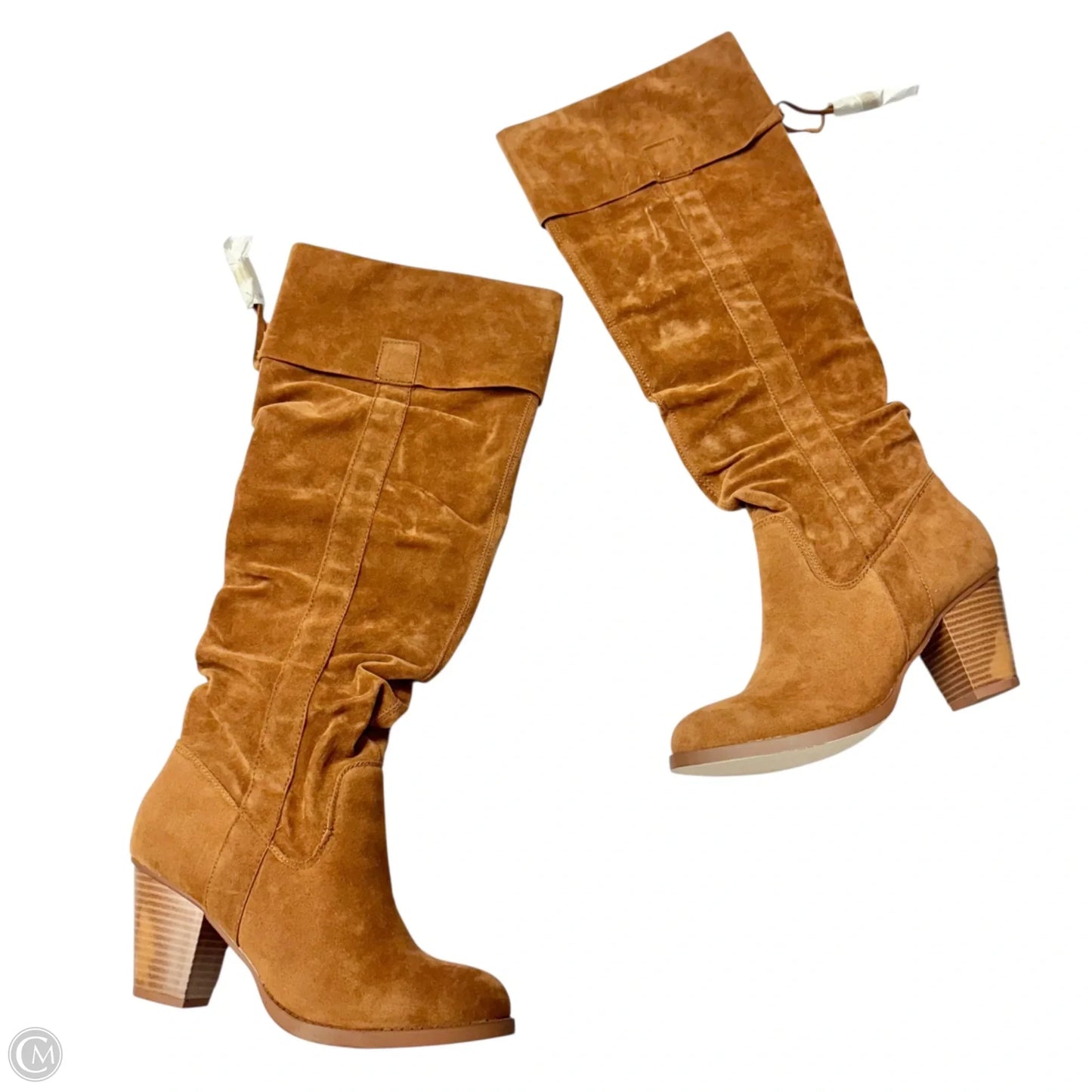 Boots Knee Heels By Shoedazzle In Brown, Size: 9
