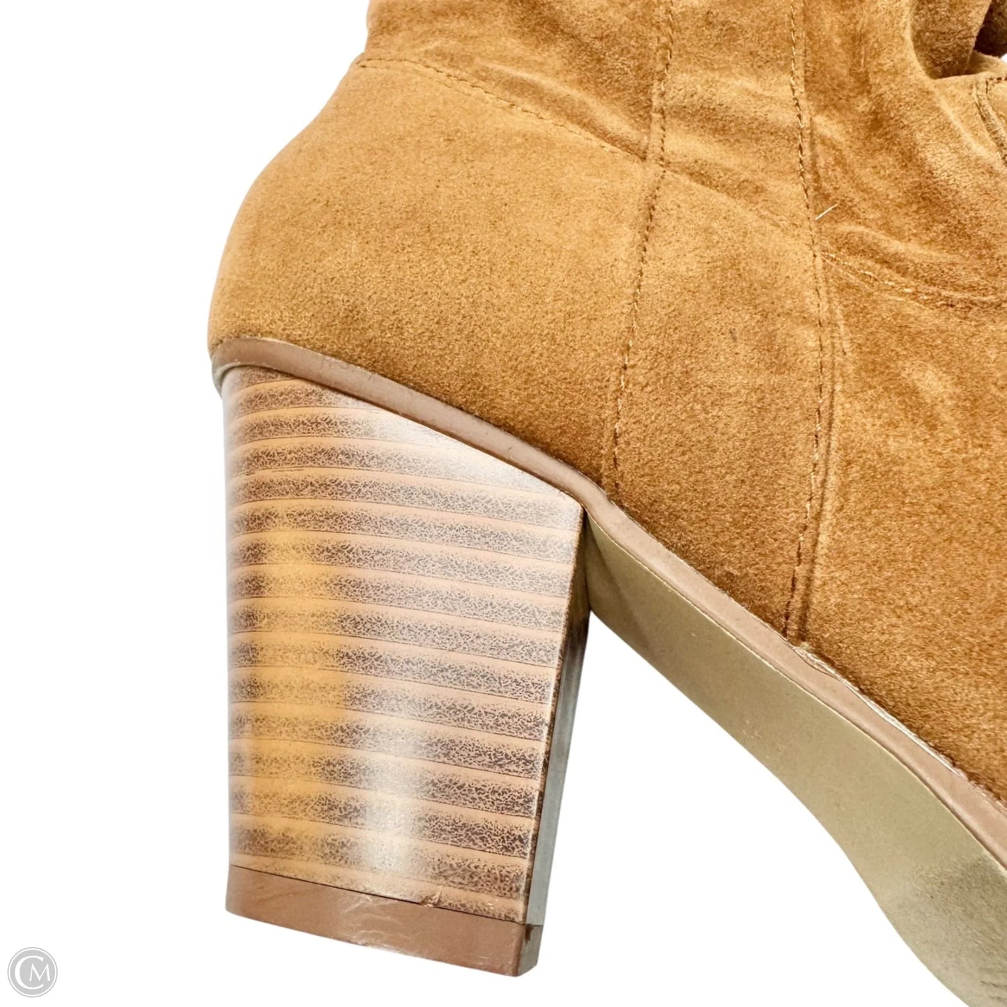 Boots Knee Heels By Shoedazzle In Brown, Size: 9